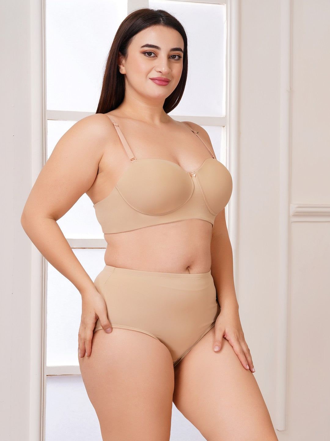 Effectinn Lingerie Curve Confidence Demi Cup Bra & High-Waist Panty Set (DASY SET)