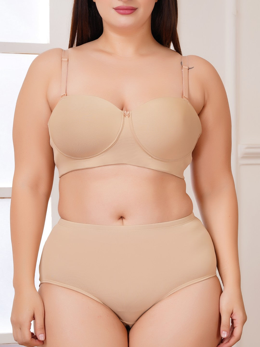 Effectinn Lingerie Curve Confidence Demi Cup Bra & High-Waist Panty Set (DASY SET)