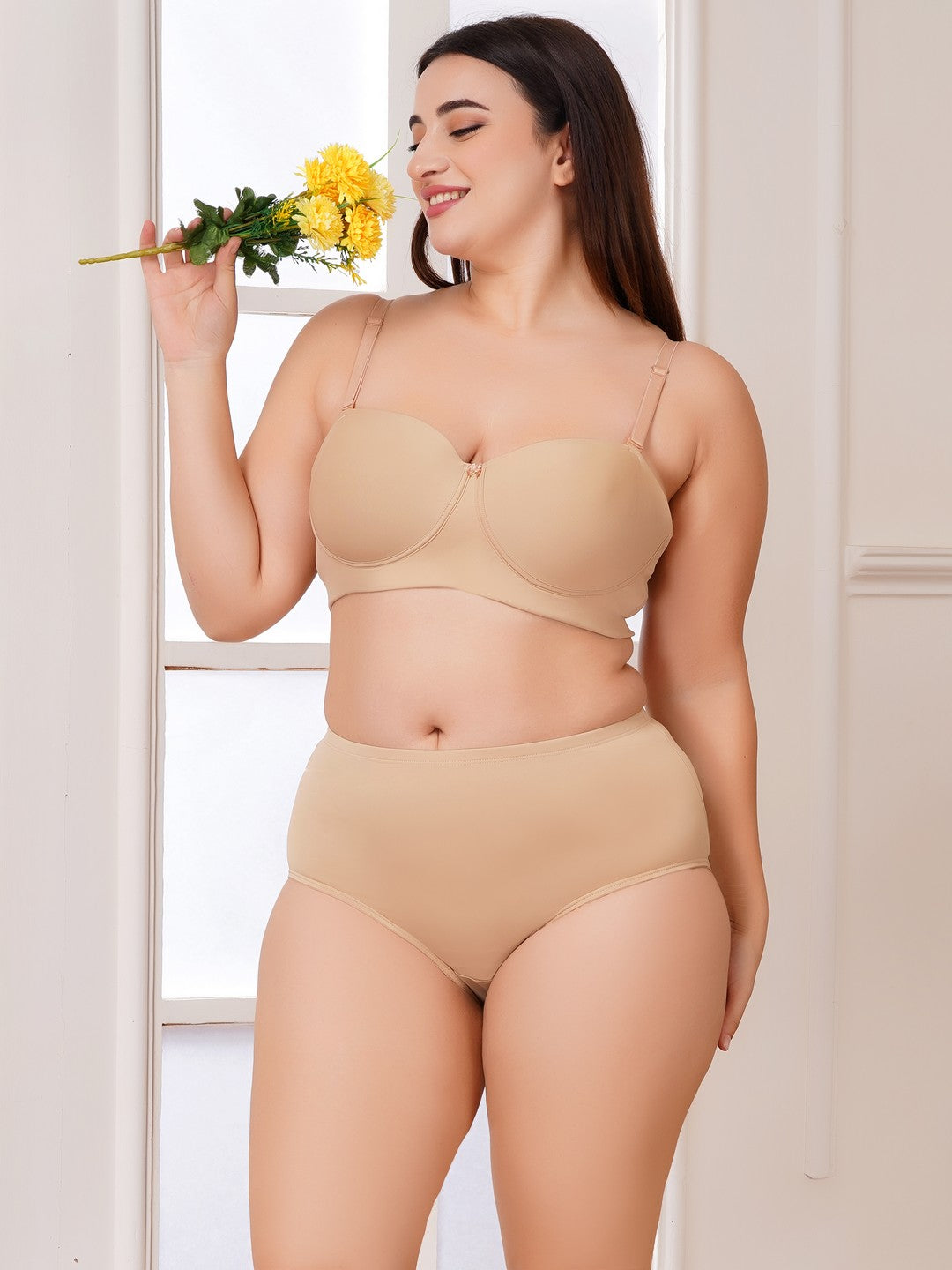 Effectinn Lingerie Curve Confidence Demi Cup Bra & High-Waist Panty Set (DASY SET)