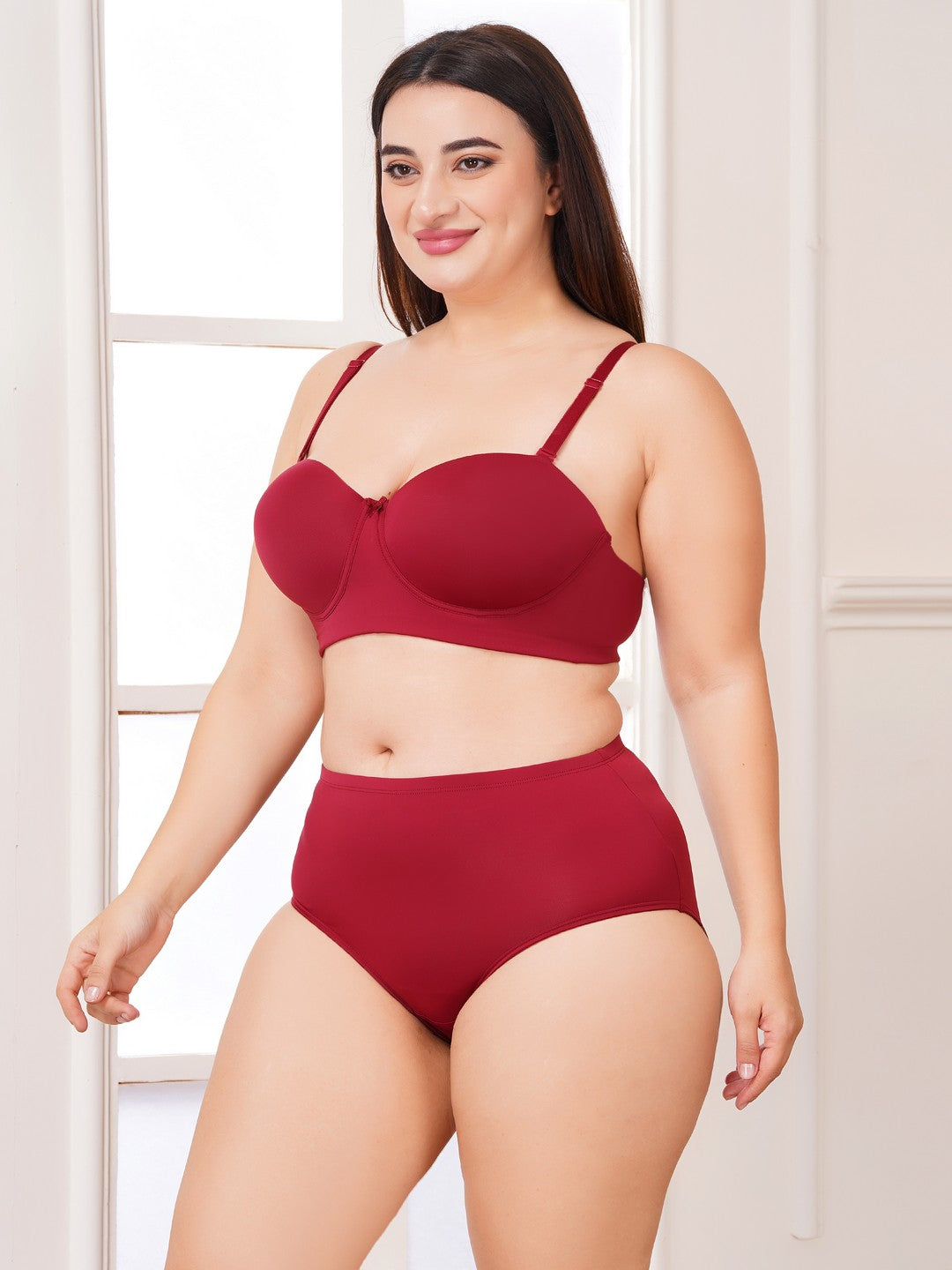 Effectinn Lingerie Curve Confidence Demi Cup Bra & High-Waist Panty Set (DASY SET)