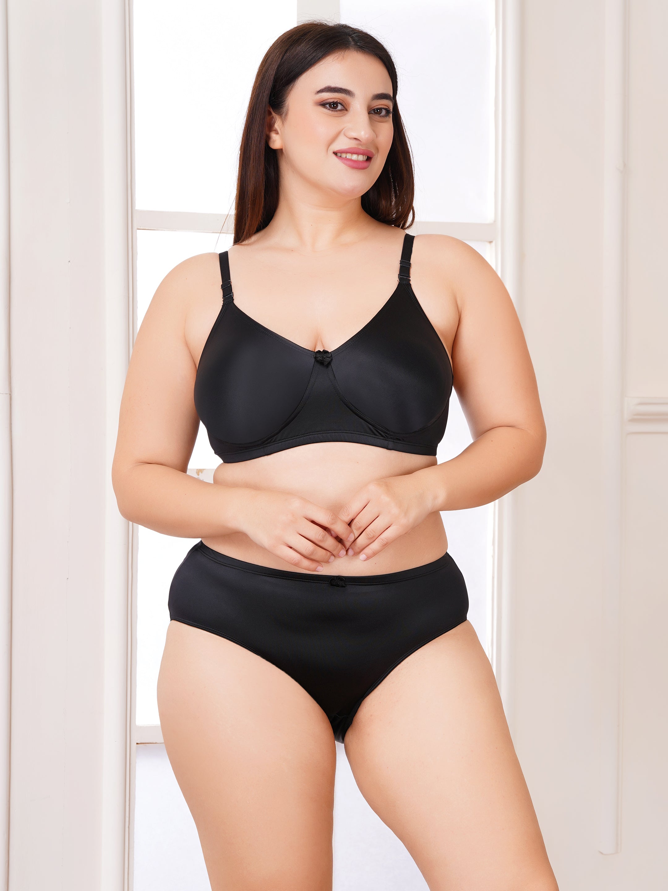 Effectinn"s Non Padded Glossy Lingerie Set (Shining Set)