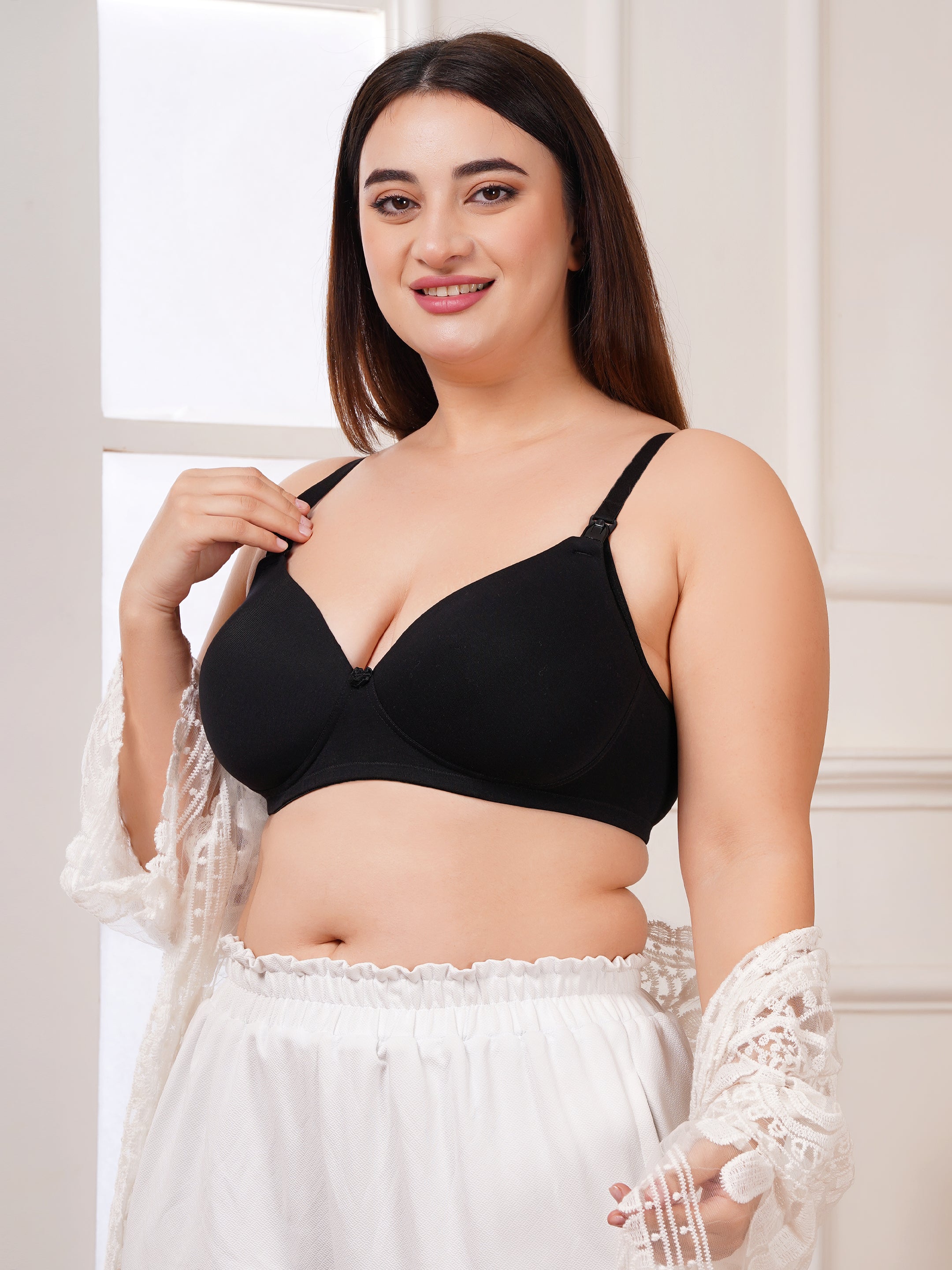 Maternity & Nursing Padded Bra for Women | Full Coverage & Stretchable Fabric (ZV-FD-PAD)