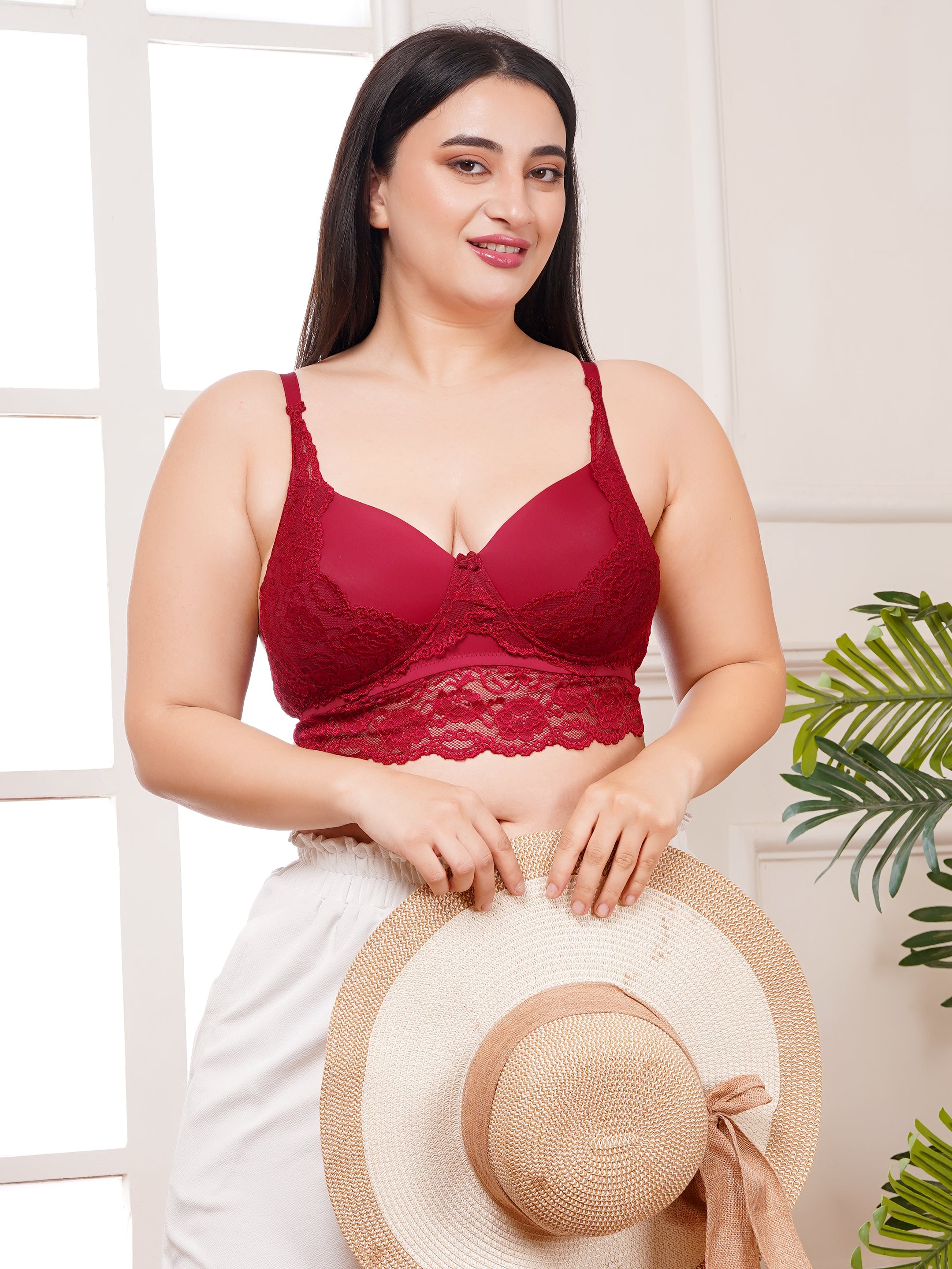 Elegant Effectinn Lace Premium Bralette – Stylish Front & Back Design (EFF_08)