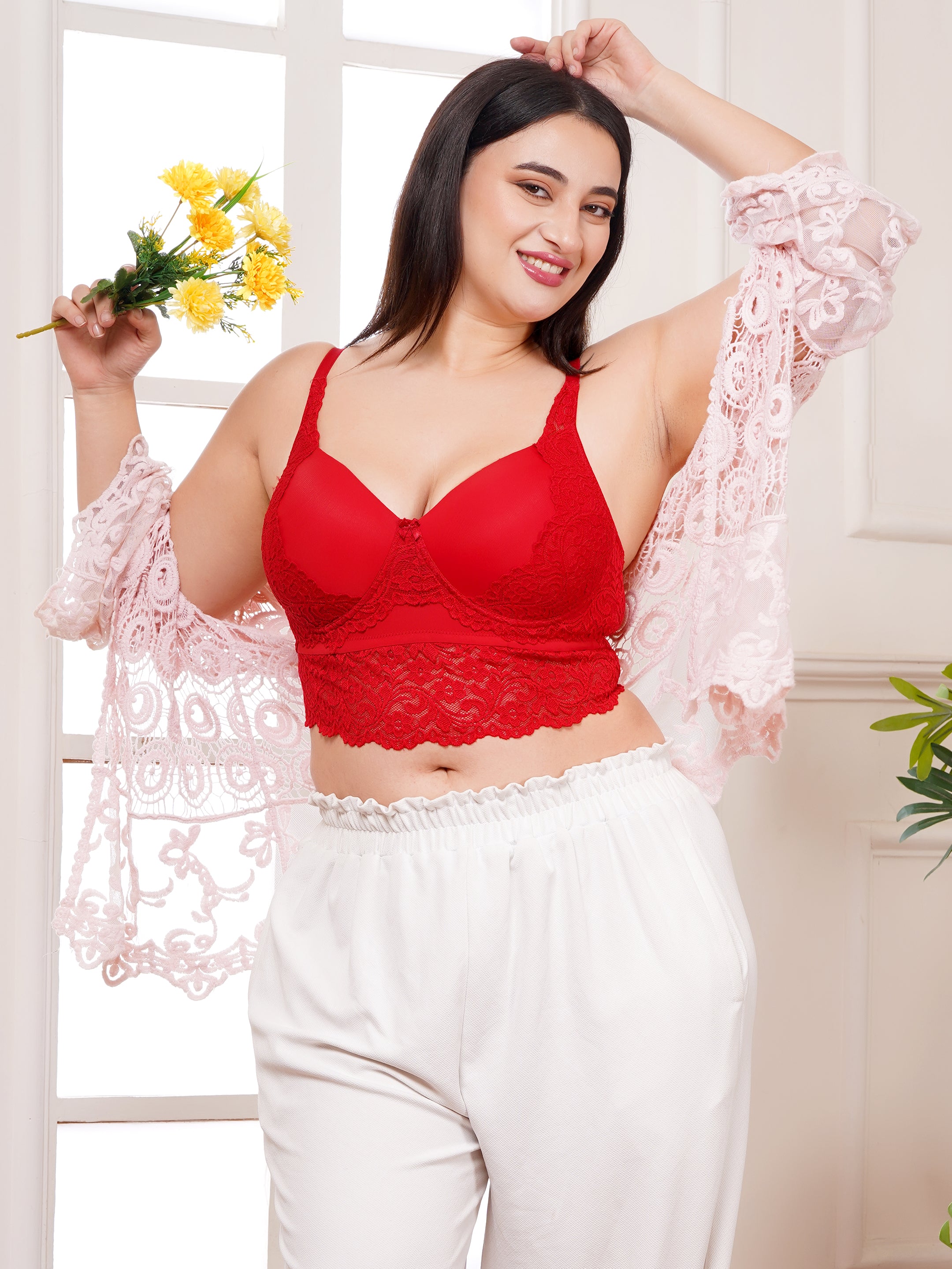 Elegant Effectinn Lace Premium Bralette – Stylish Front & Back Design (EFF_08)