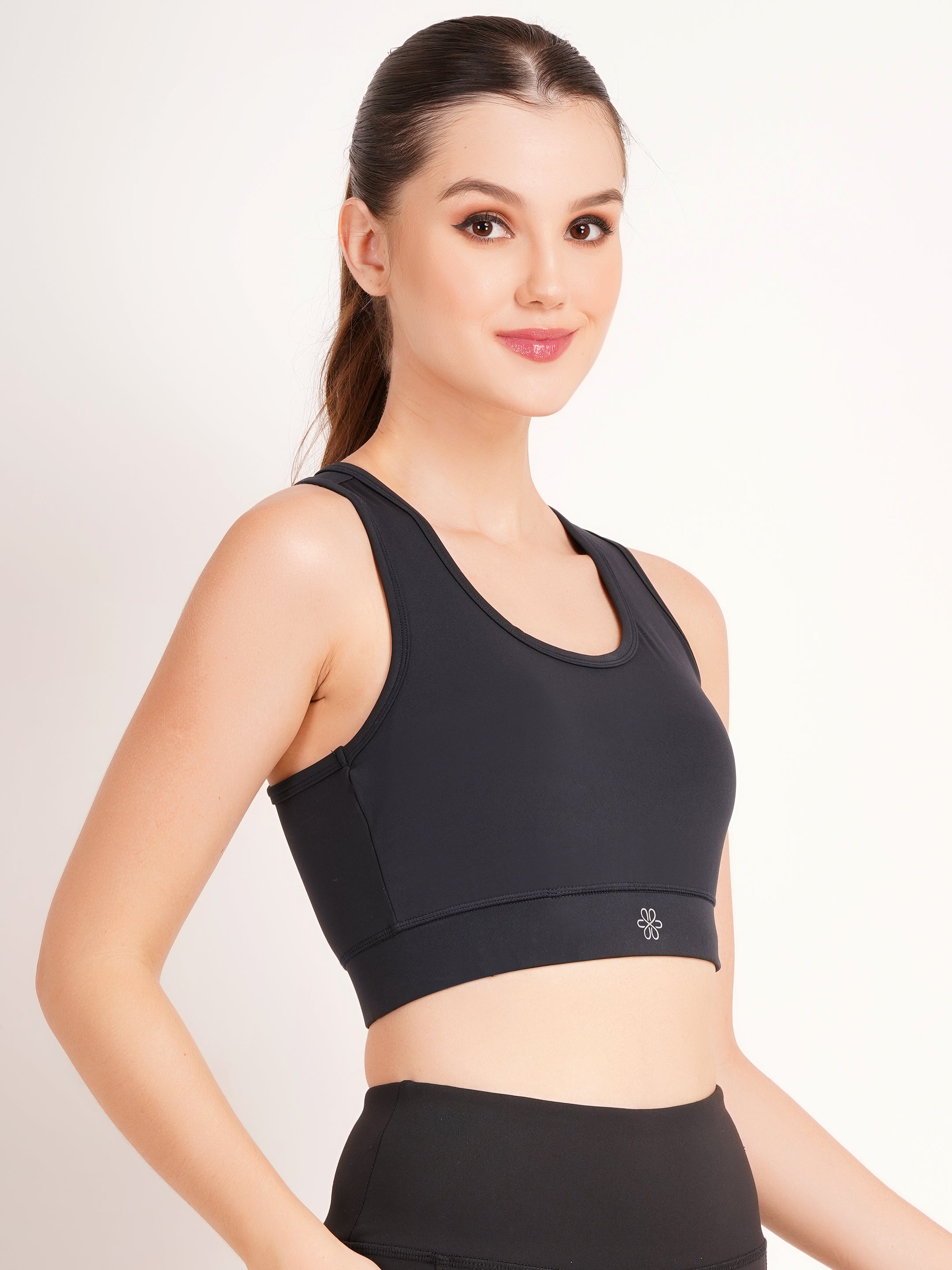Classic Racerback Sports Bra | Black