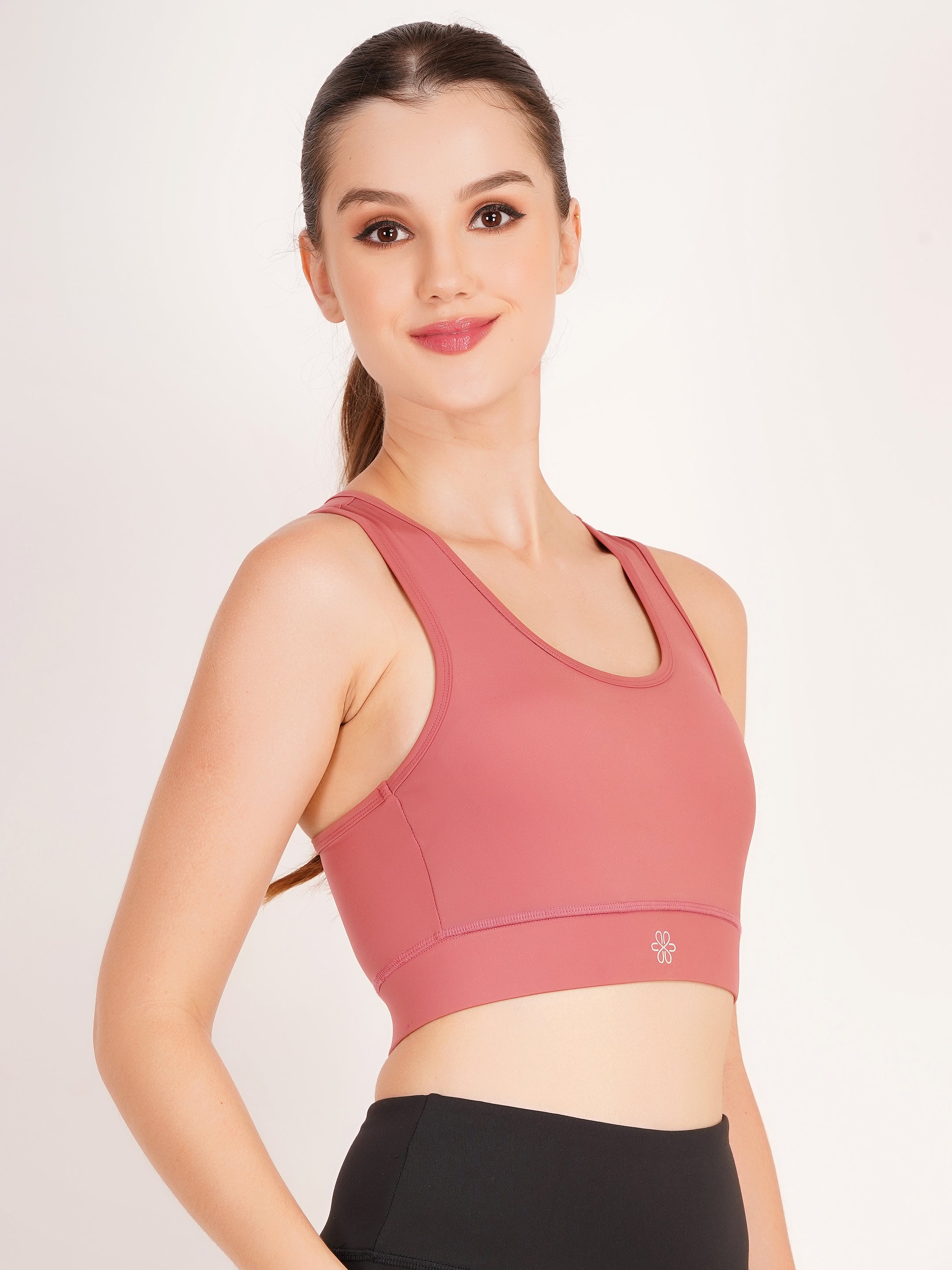Classic Racerback Sports Bra | Dusty Rose