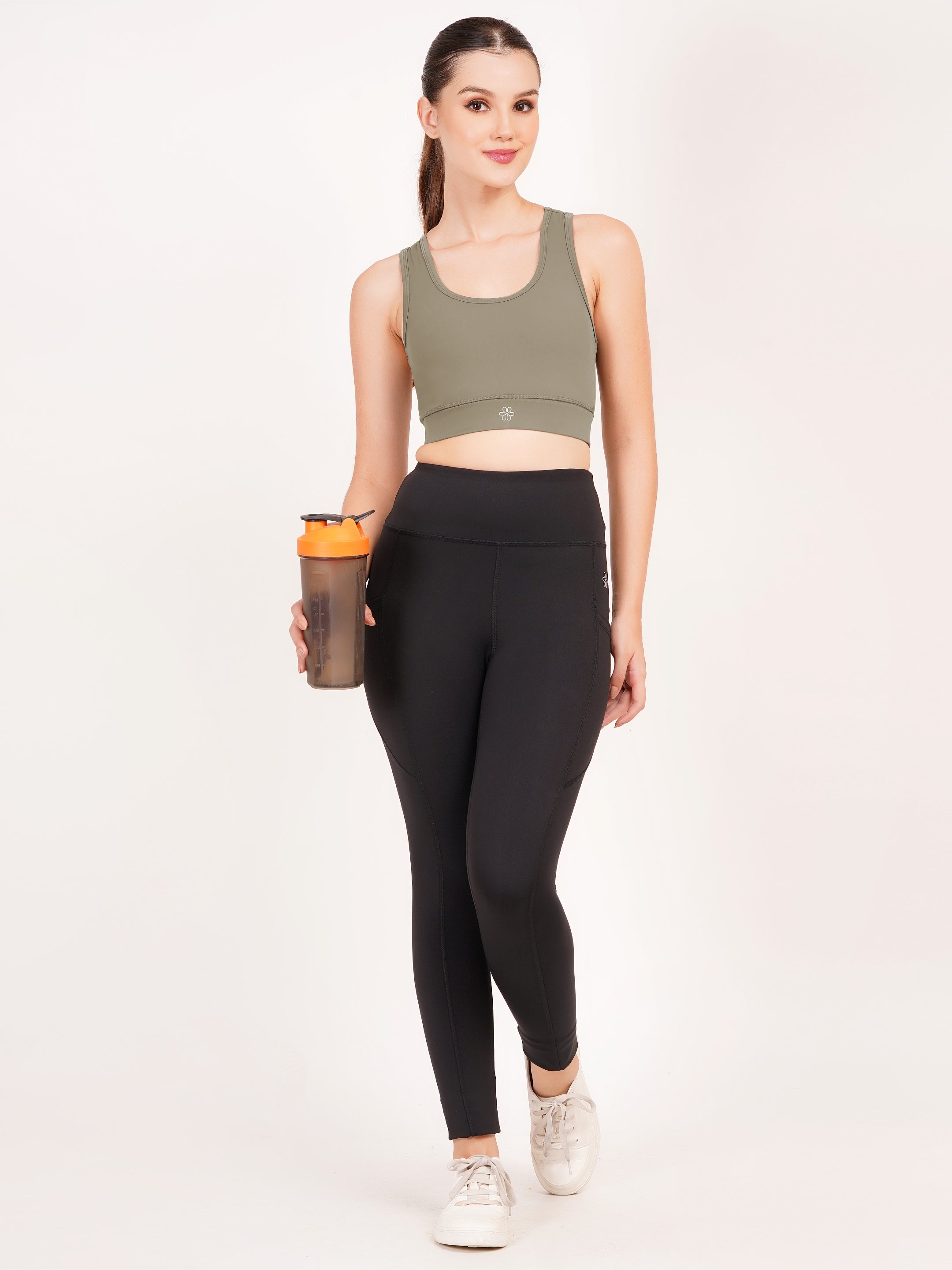 Classic Racerback Sports Bra | Olive Green