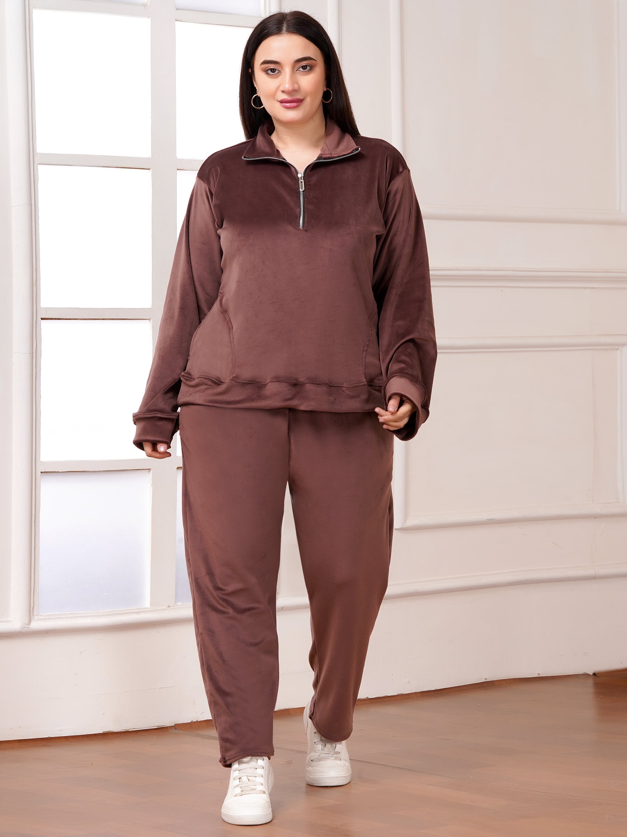 Luxury Winter Fleece Co-ord Set | Zip-Front Jacket & Relaxed Joggers