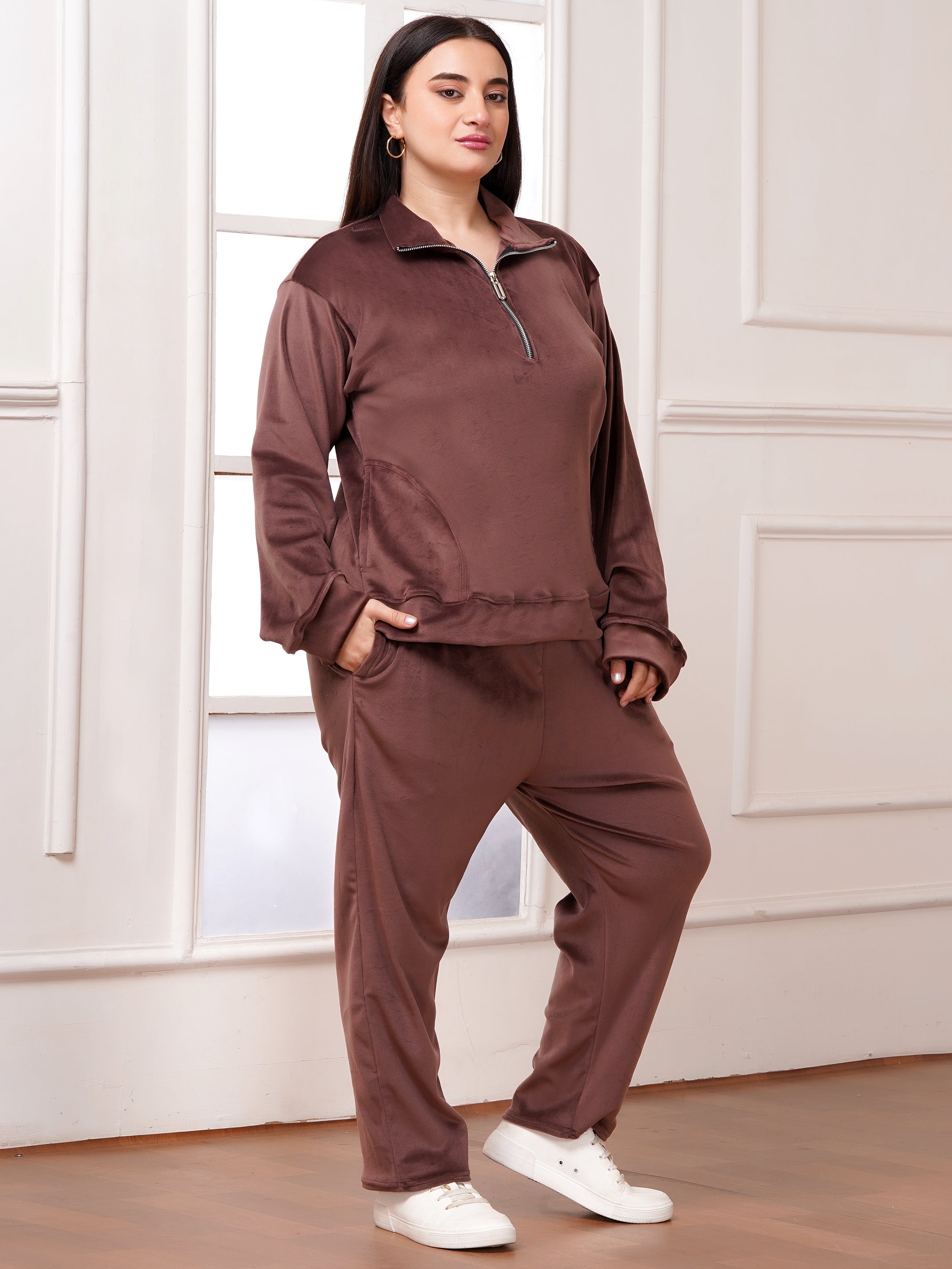 Luxury Winter Fleece Co-ord Set | Zip-Front Jacket & Relaxed Joggers