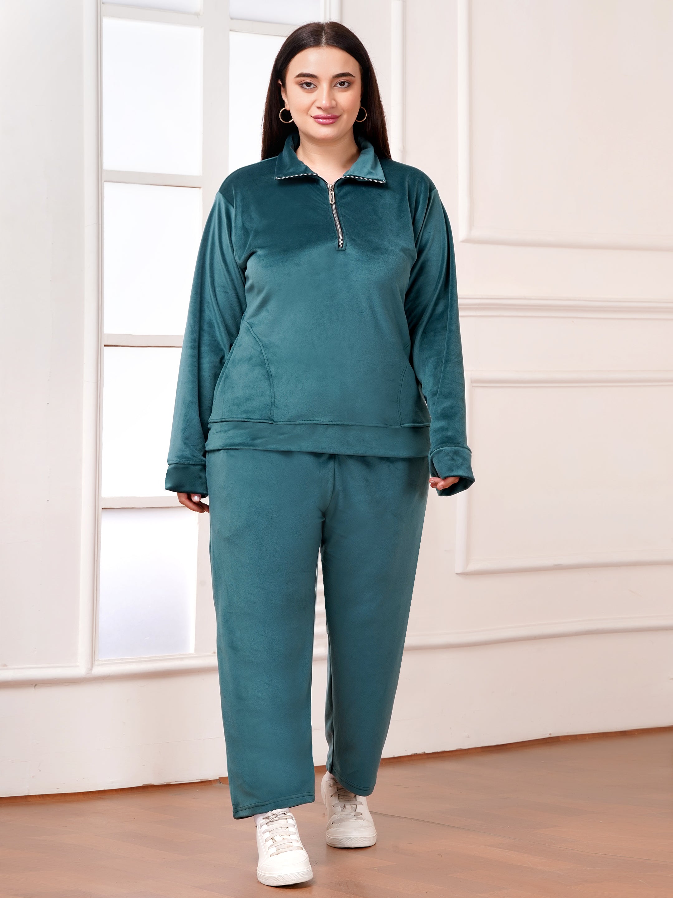 Luxury Winter Fleece Co-ord Set | Zip-Front Jacket & Relaxed Joggers