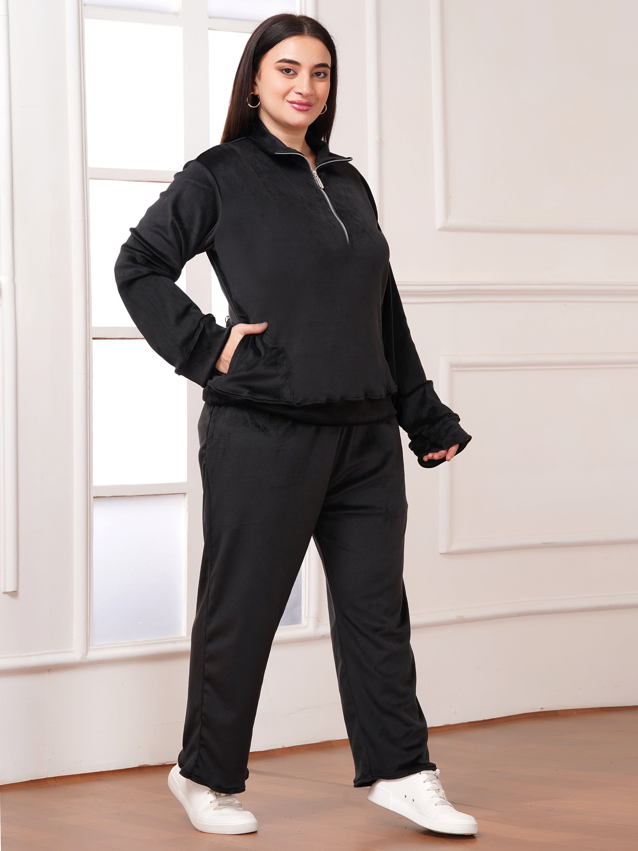 Luxury Winter Fleece Co-ord Set | Zip-Front Jacket & Relaxed Joggers