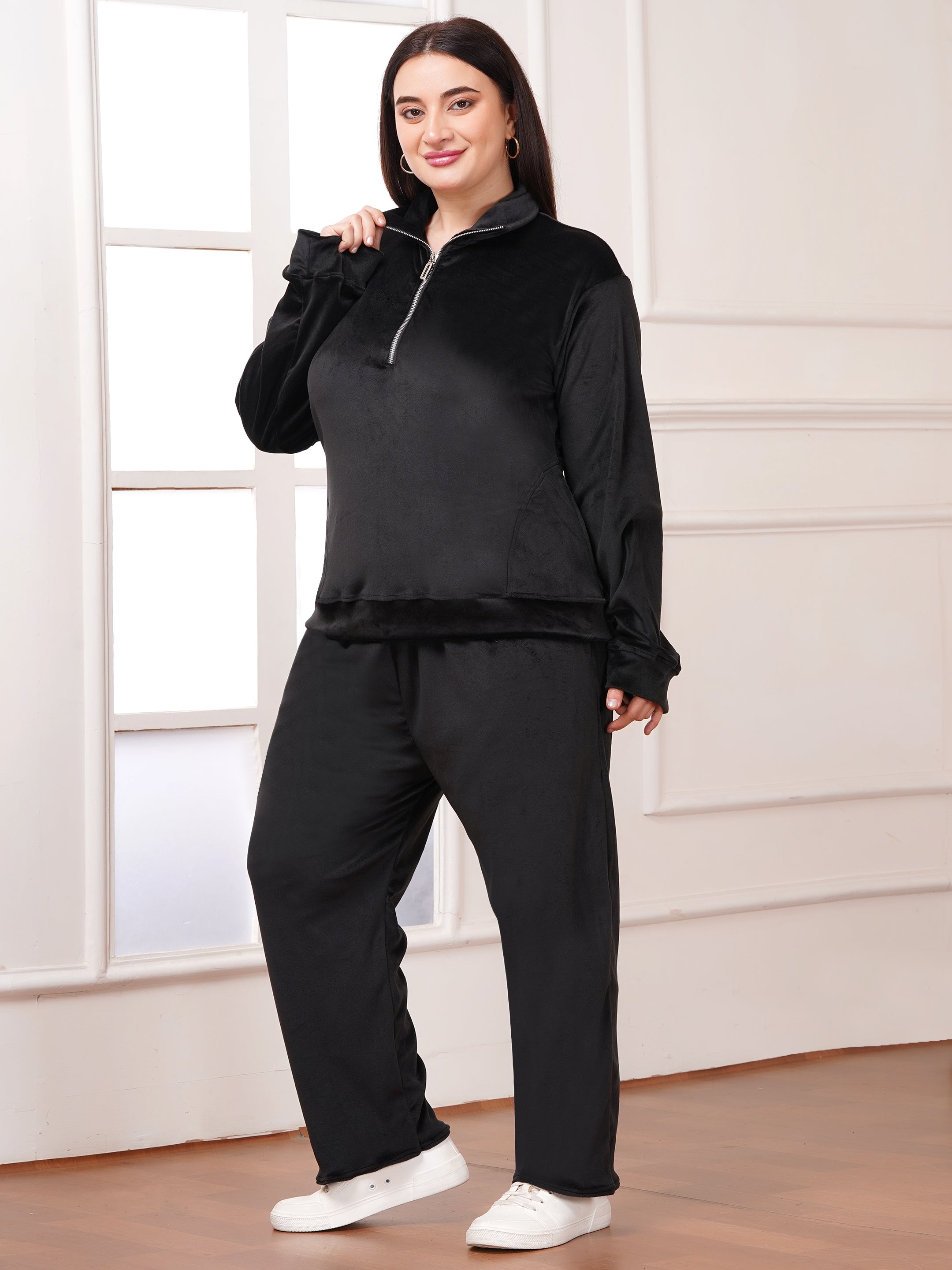 Luxury Winter Fleece Co-ord Set | Zip-Front Jacket & Relaxed Joggers