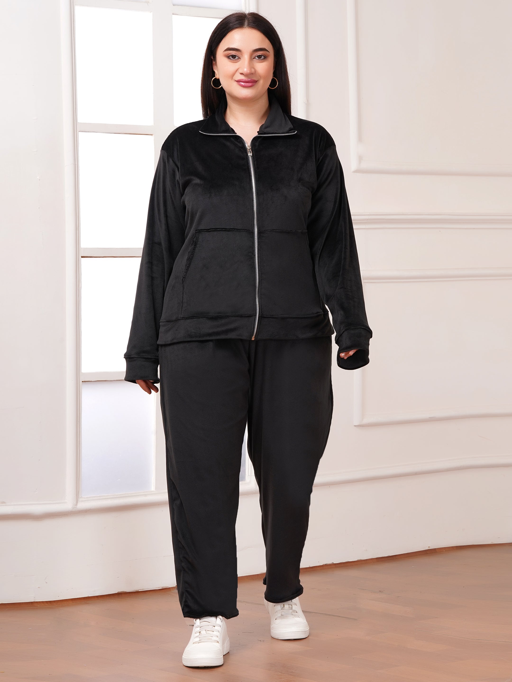 Luxury Winter Fleece Co-ord Set | Zip-Front Jacket & Relaxed Joggers