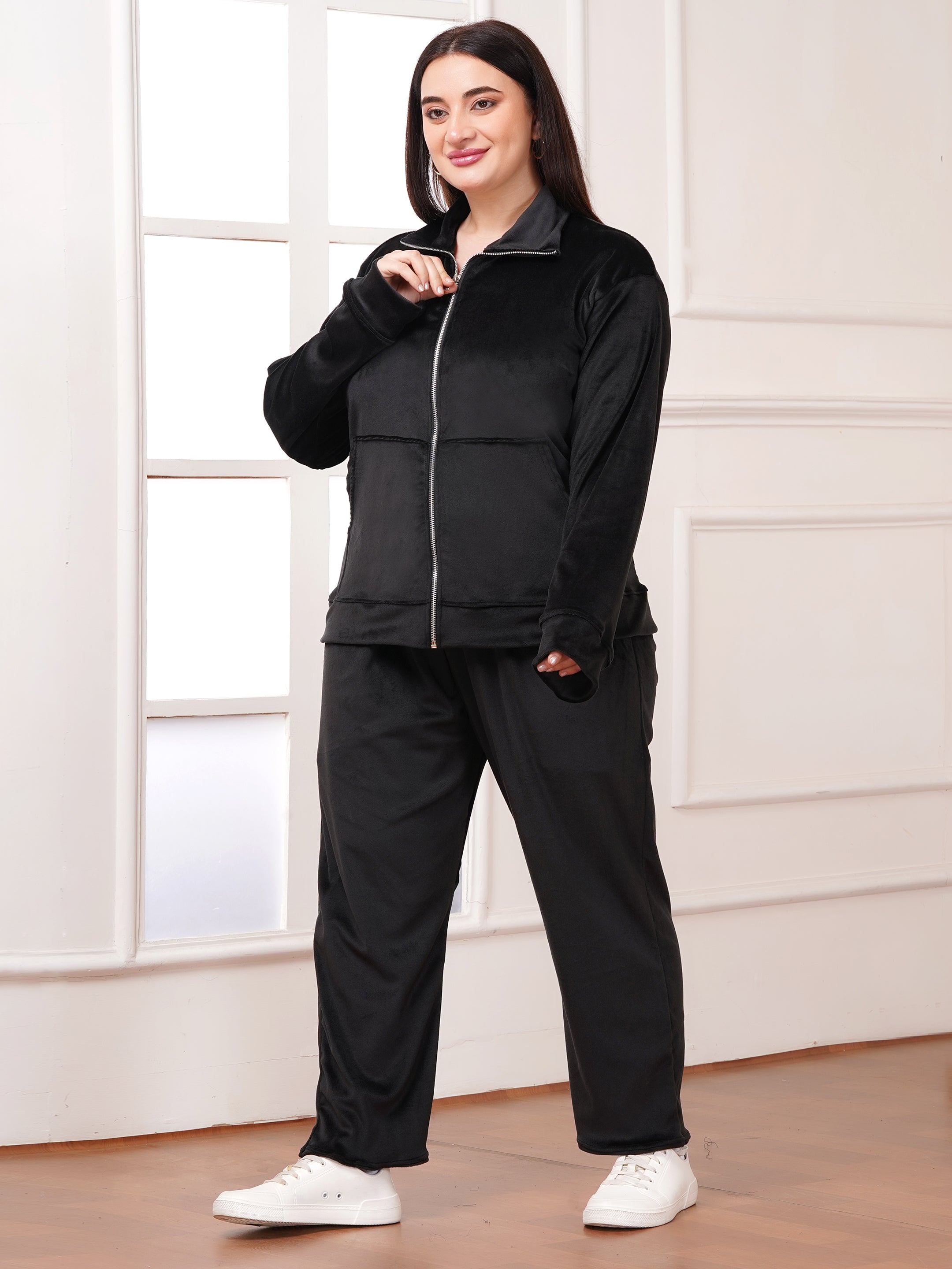 Luxury Winter Fleece Co-ord Set | Zip-Front Jacket & Relaxed Joggers