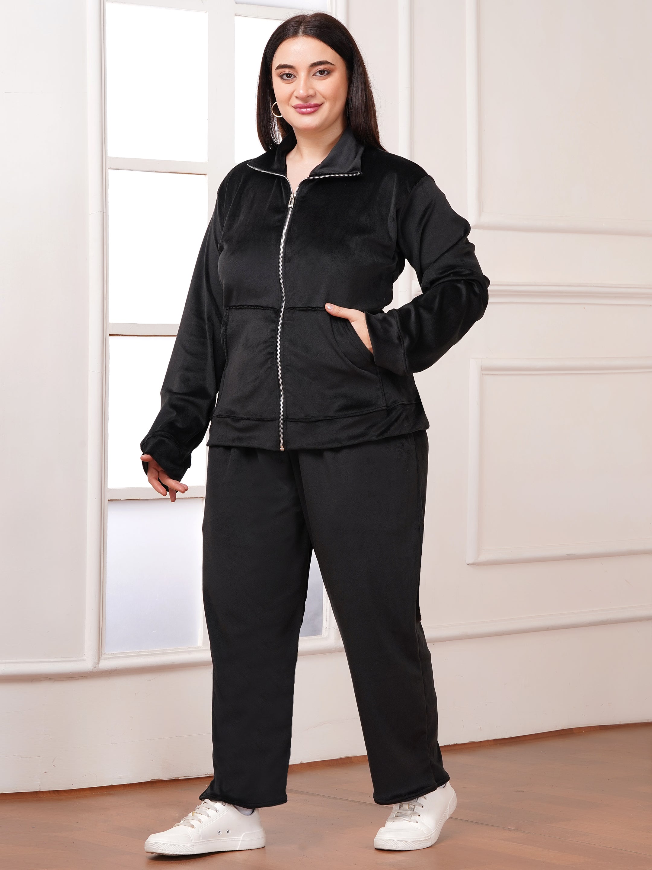 Luxury Winter Fleece Co-ord Set | Zip-Front Jacket & Relaxed Joggers