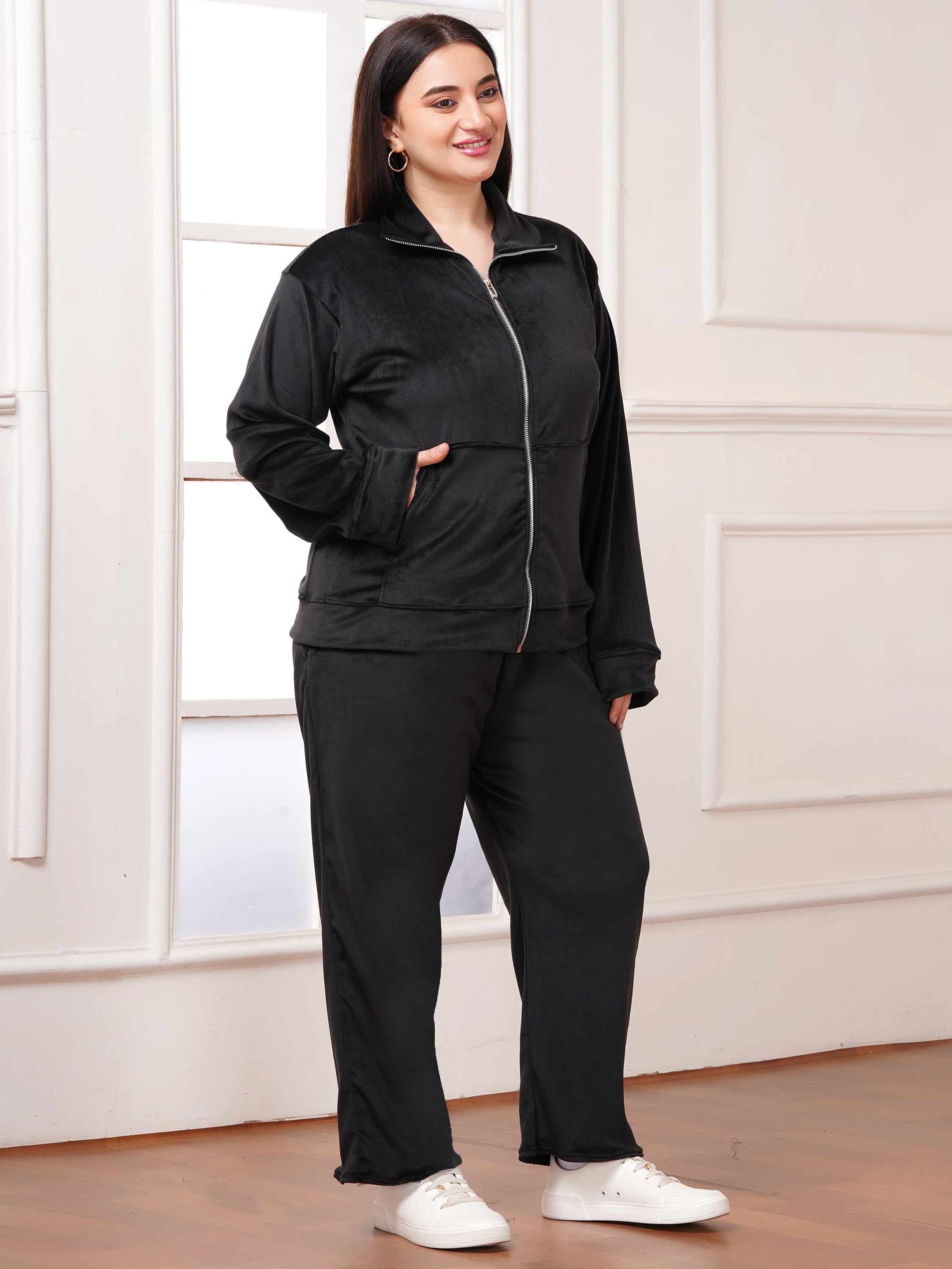 Luxury Winter Fleece Co-ord Set | Zip-Front Jacket & Relaxed Joggers