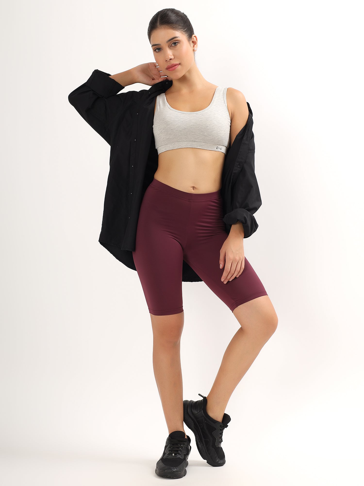 Effectinn's Cotton Spandex Medium Waist Outer Elastic Cycling Shorts -CS001 (Copy)