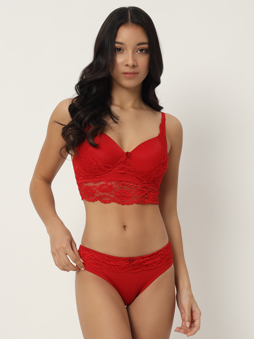 Effectinn"s Padded Lingerie Set (1276-RED)