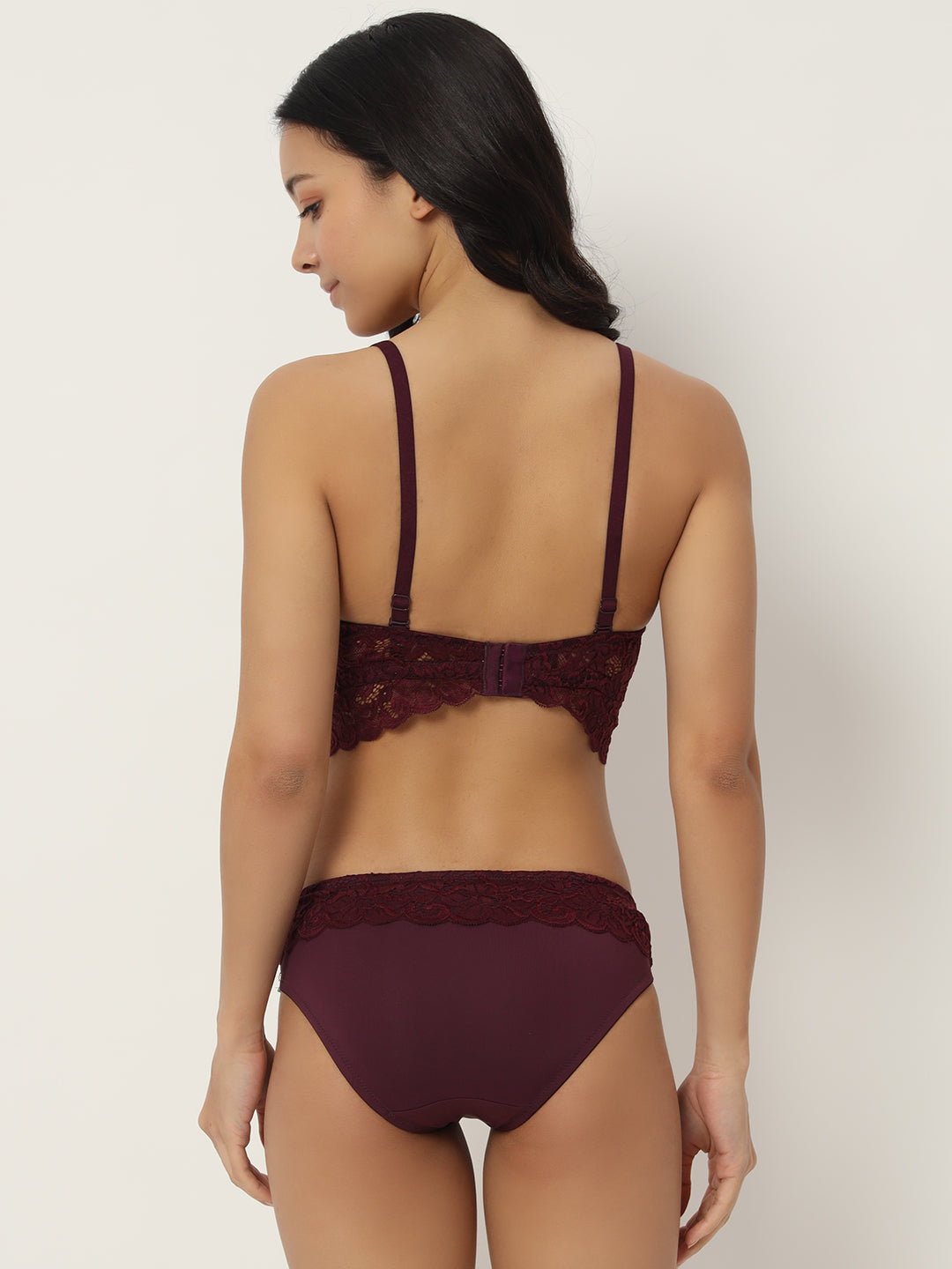 Effectinn"s Padded Lingerie Set (1276-WINE)