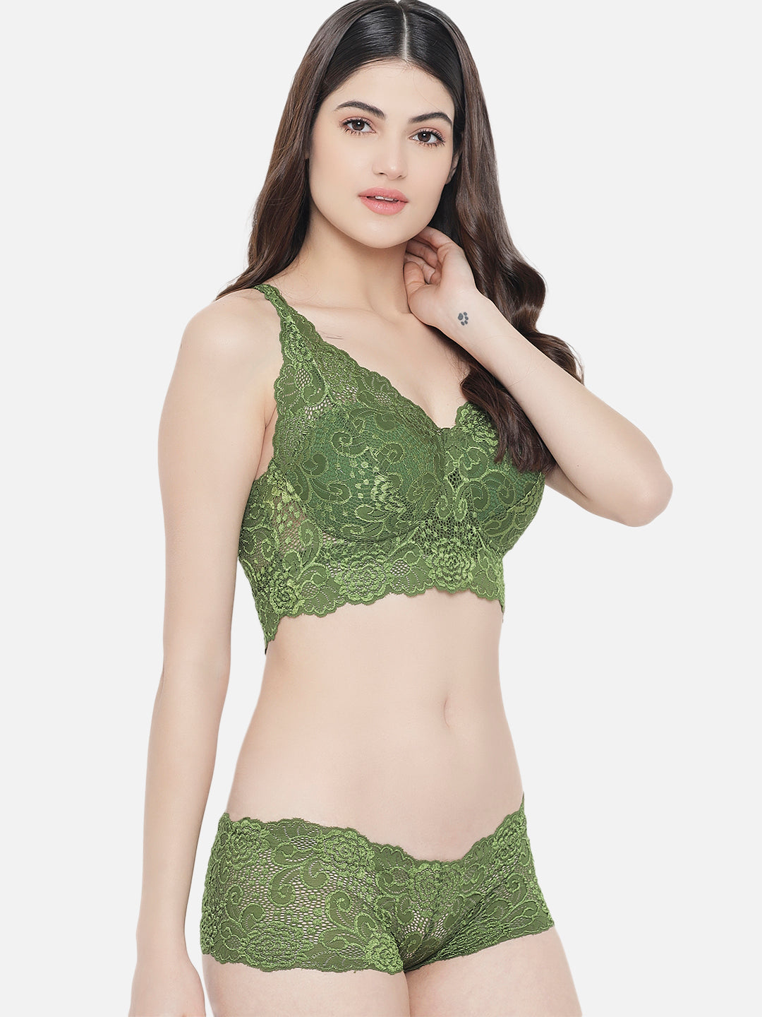 Effectinn's BL_102 Padded Lingerie Set (GREEN)