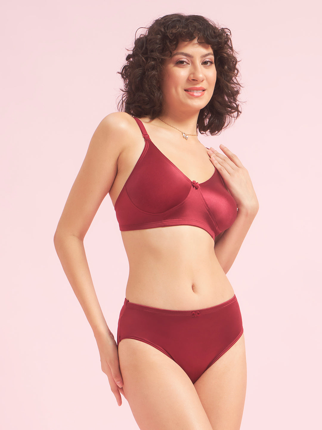 Effectinn Women’s Non-Padded Seamless Lingerie Set – Soft Comfort Bra & Panty Set