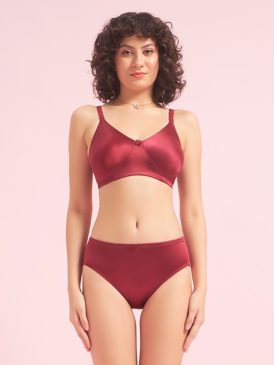 Effectinn Women’s Non-Padded Seamless Lingerie Set – Soft Comfort Bra & Panty Set