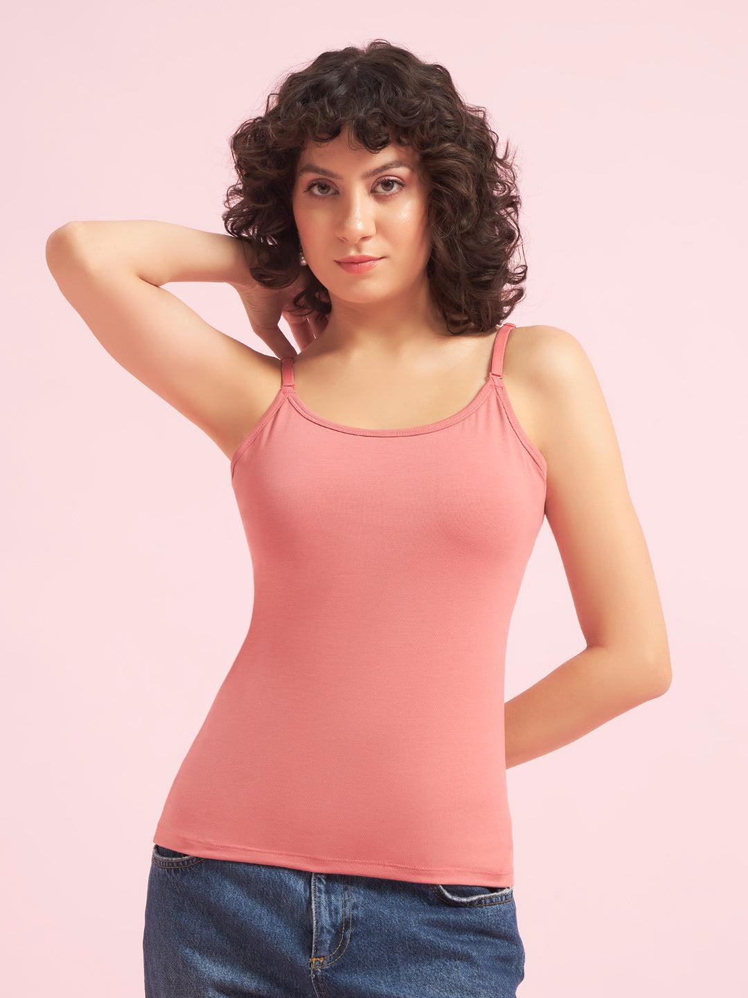 Effectinn Women’s 2-in-1 Camisole with Built-in Sports Bra & Removable Pads – Ultra Soft Stretch Slim Fit(CAMIPAD)