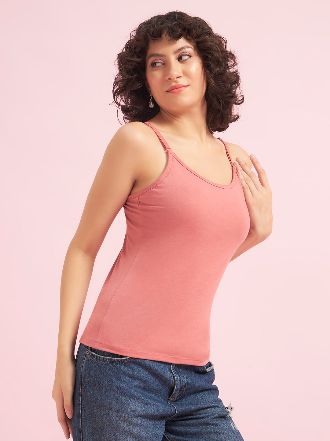 Effectinn Women’s 2-in-1 Camisole with Built-in Sports Bra & Removable Pads – Ultra Soft Stretch Slim Fit(CAMIPAD)