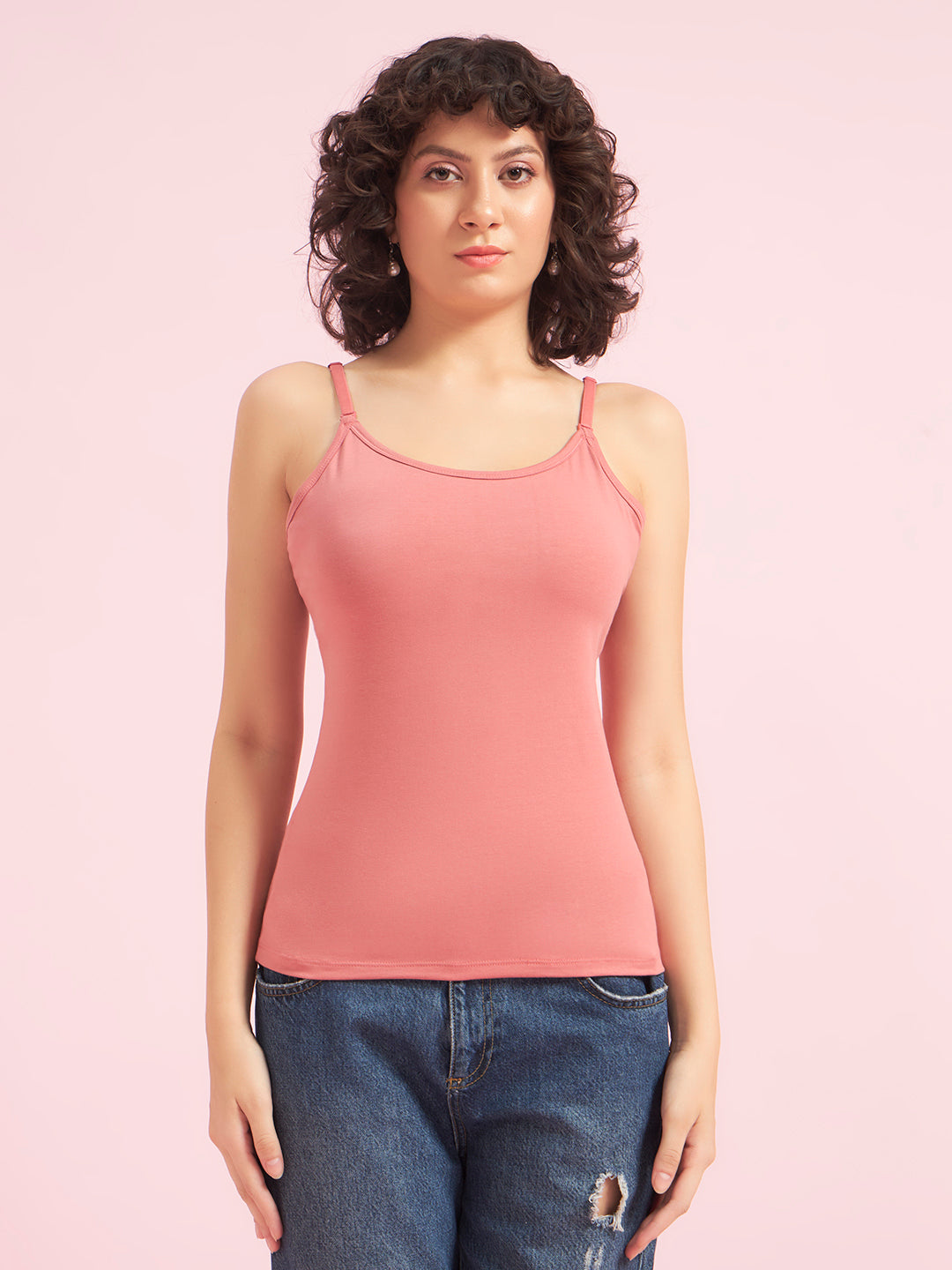 Effectinn Women’s 2-in-1 Camisole with Built-in Sports Bra & Removable Pads – Ultra Soft Stretch Slim Fit(CAMIPAD)