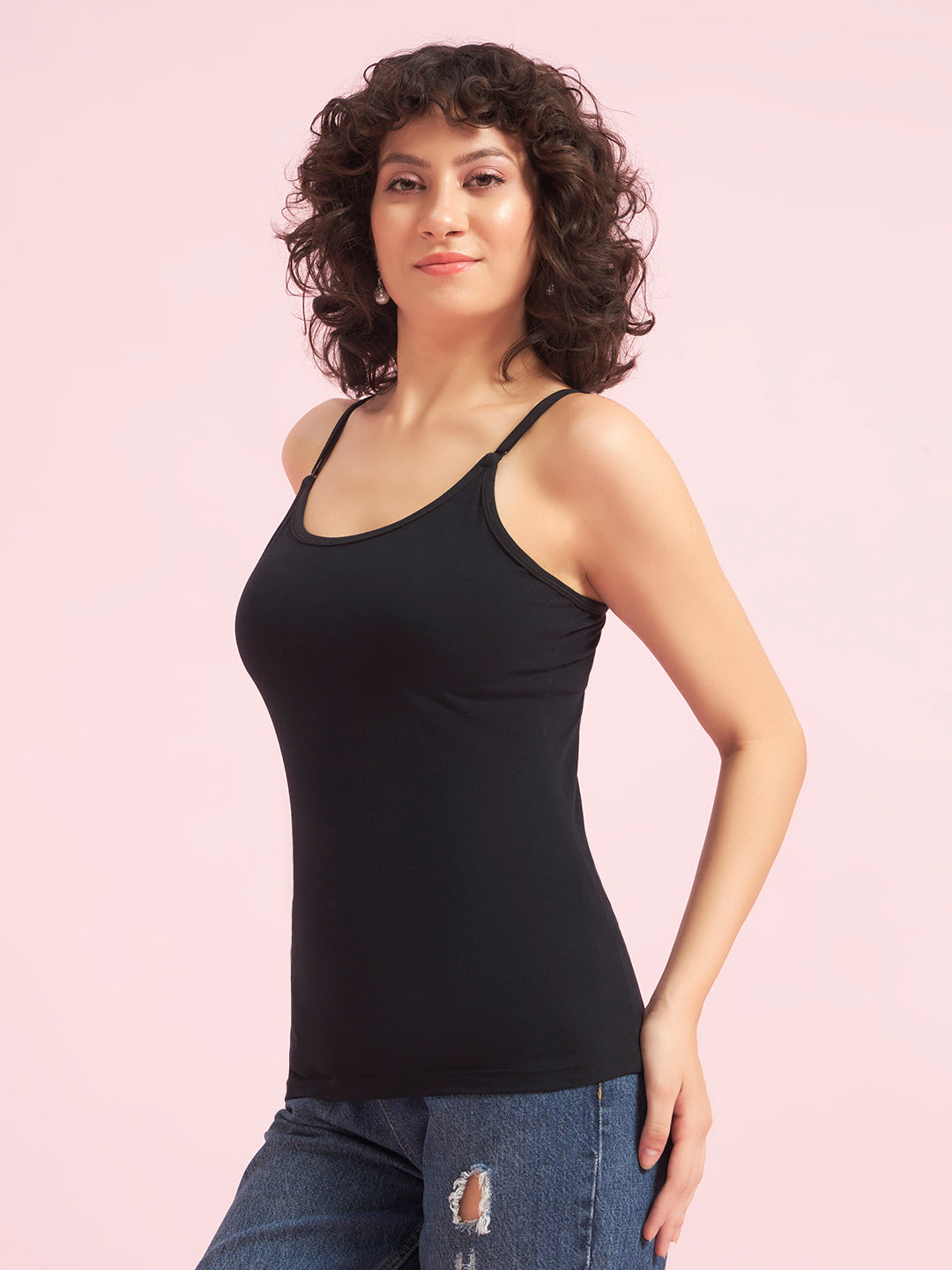Effectinn Women’s 2-in-1 Camisole with Built-in Sports Bra & Removable Pads – Ultra Soft Stretch Slim Fit(CAMIPAD)