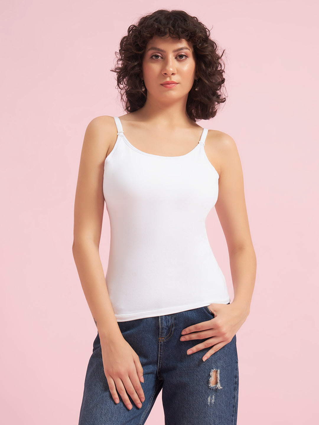 Effectinn Women’s 2-in-1 Camisole with Built-in Sports Bra & Removable Pads – Ultra Soft Stretch Slim Fit(CAMIPAD)