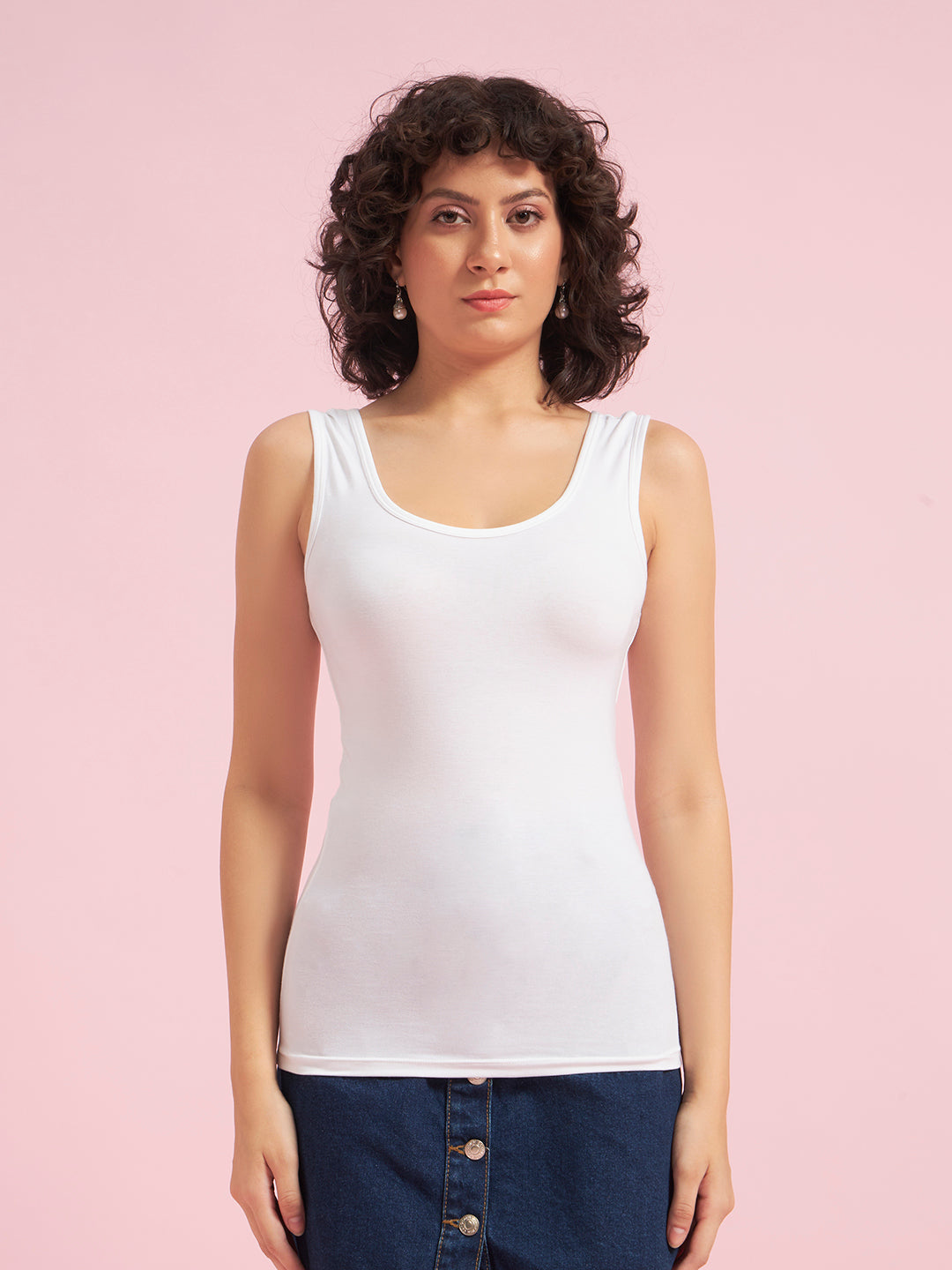 Effectinn Lingerie Women’s Sleeveless Camisole Tank Top | Soft Stretch Innerwear(TANK TOP)