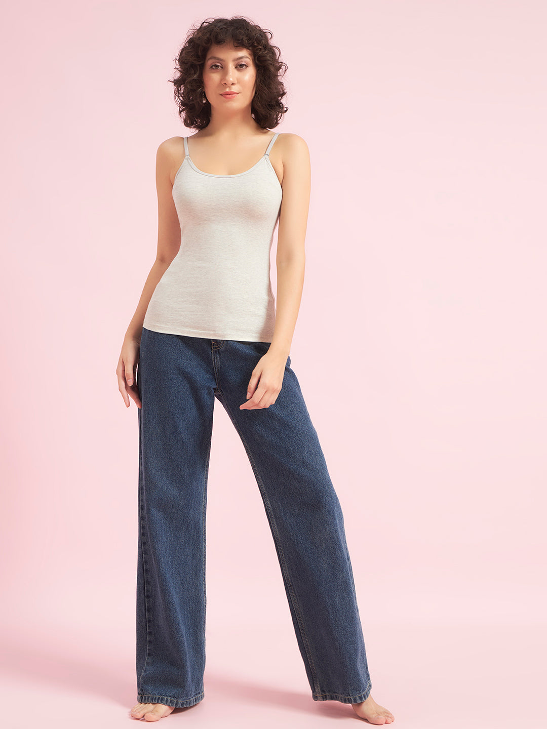 Effectinn Women’s Camisole Top – Soft Stretch Cotton Spaghetti Strap Tank(ADCM_0034)