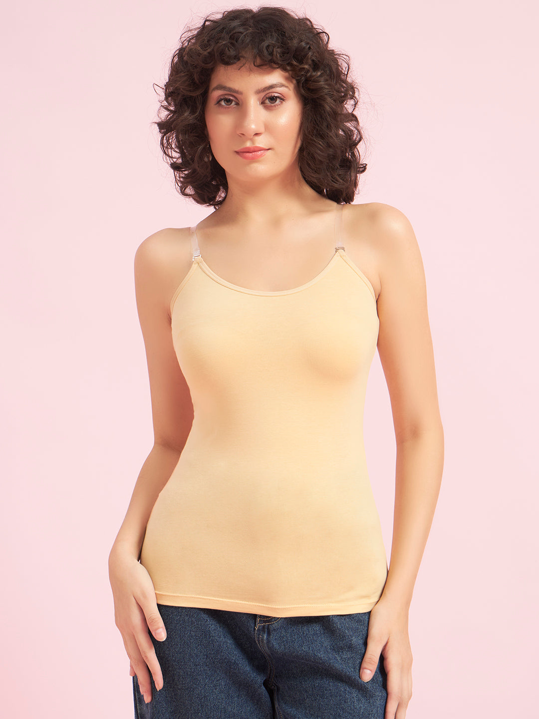 Effectinn Women’s Camisole Top – Soft Stretch Cotton Spaghetti Strap Tank(ADCM_0034)