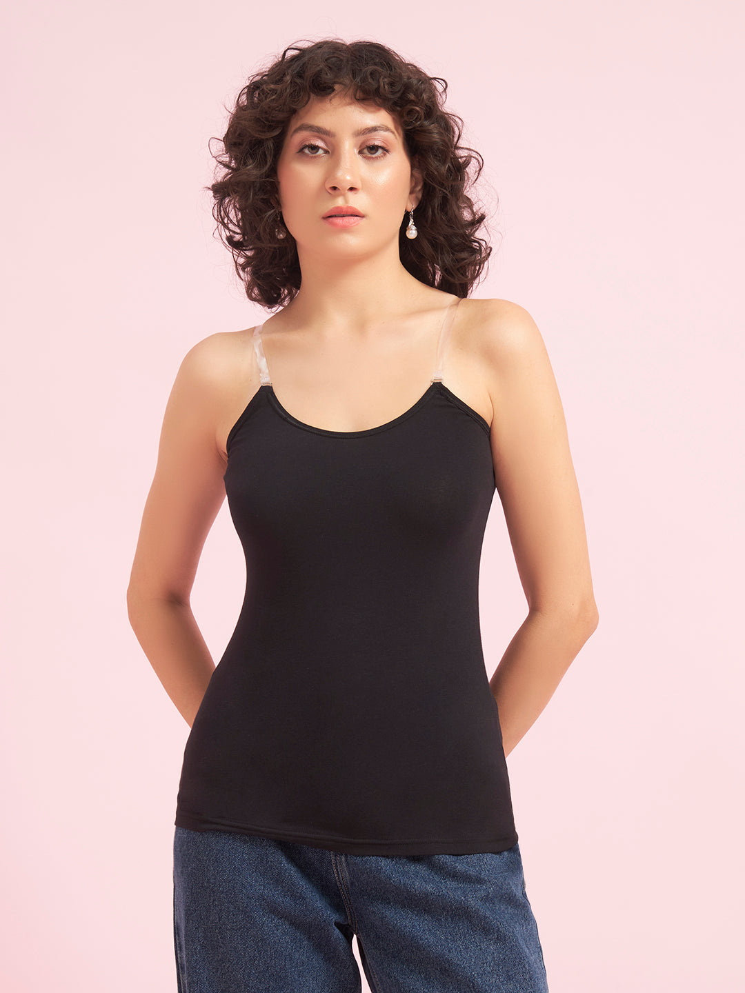 Effectinn Women’s Camisole Top – Soft Stretch Cotton Spaghetti Strap Tank(ADCM_0034)