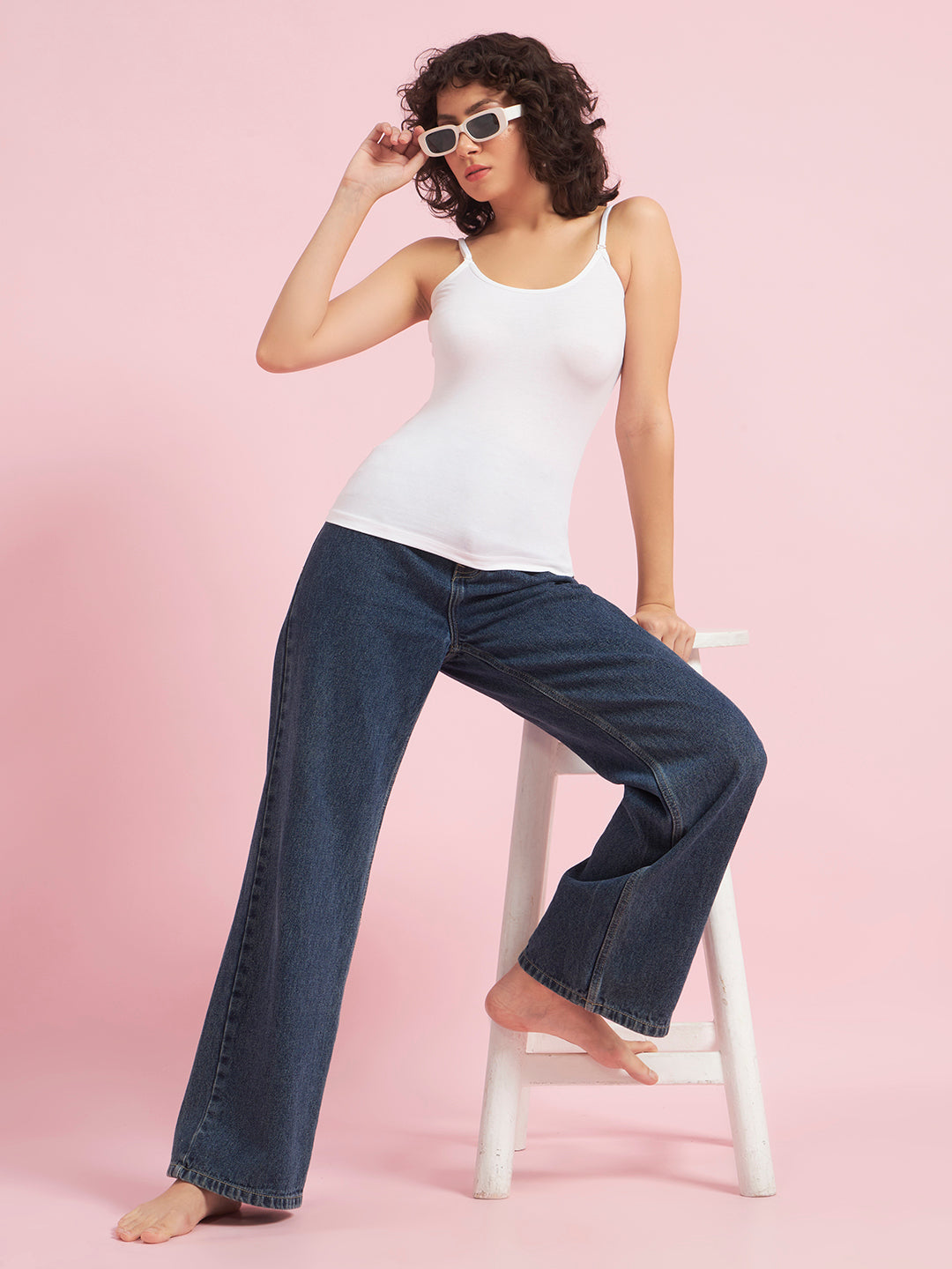 Effectinn Women’s Camisole Top – Soft Stretch Cotton Spaghetti Strap Tank(ADCM_0034)