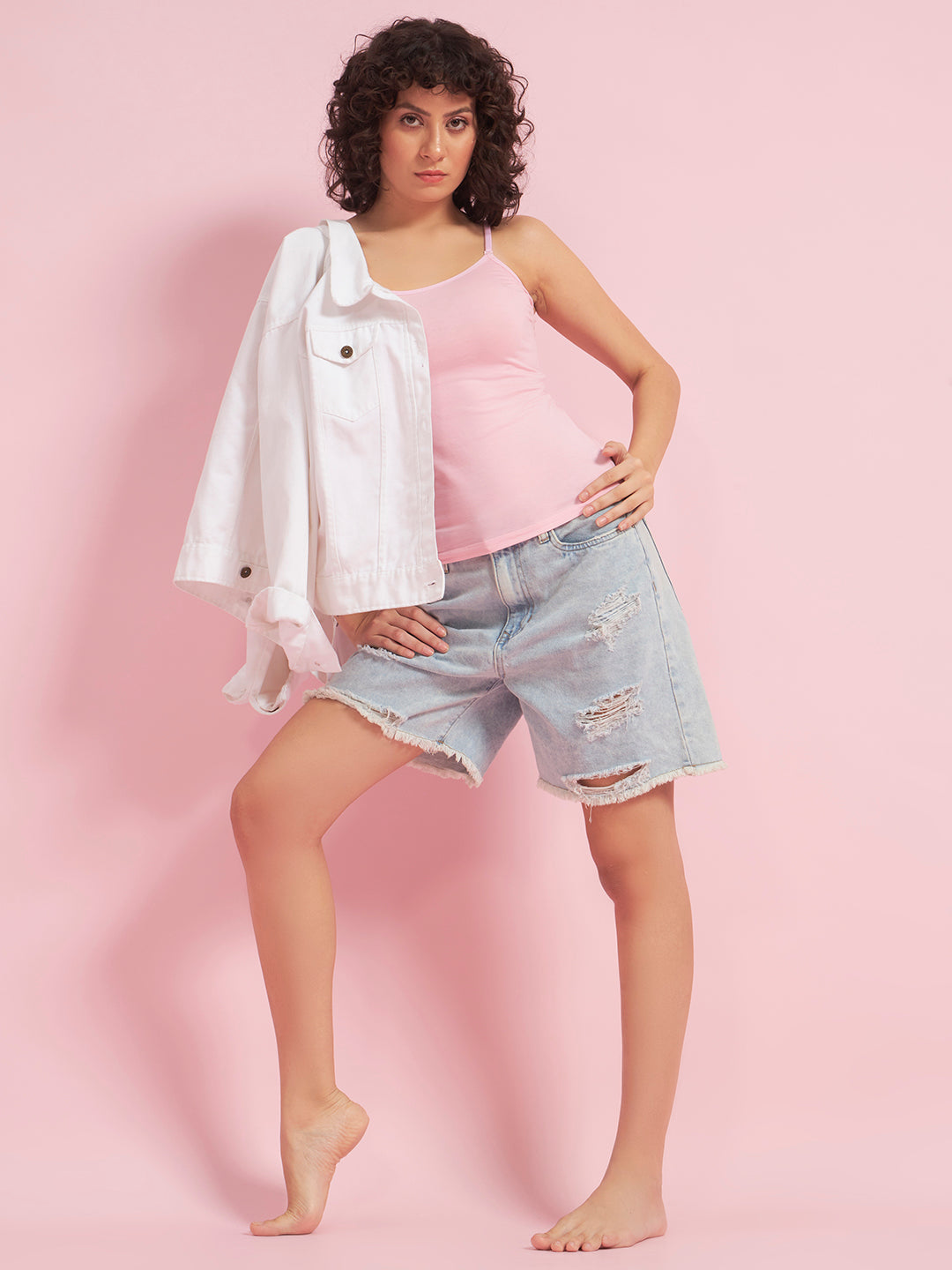 Effectinn Women’s Camisole Top – Soft Stretch Cotton Spaghetti Strap Tank(ADCM_0034)