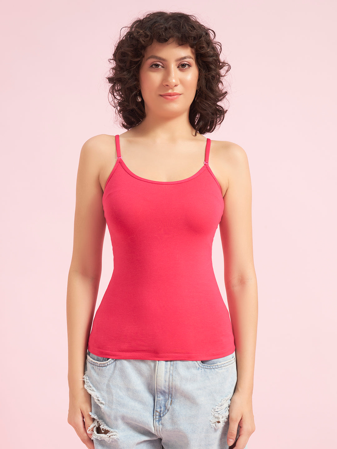 Effectinn Women’s Camisole Top – Soft Stretch Cotton Spaghetti Strap Tank(ADCM_0034)