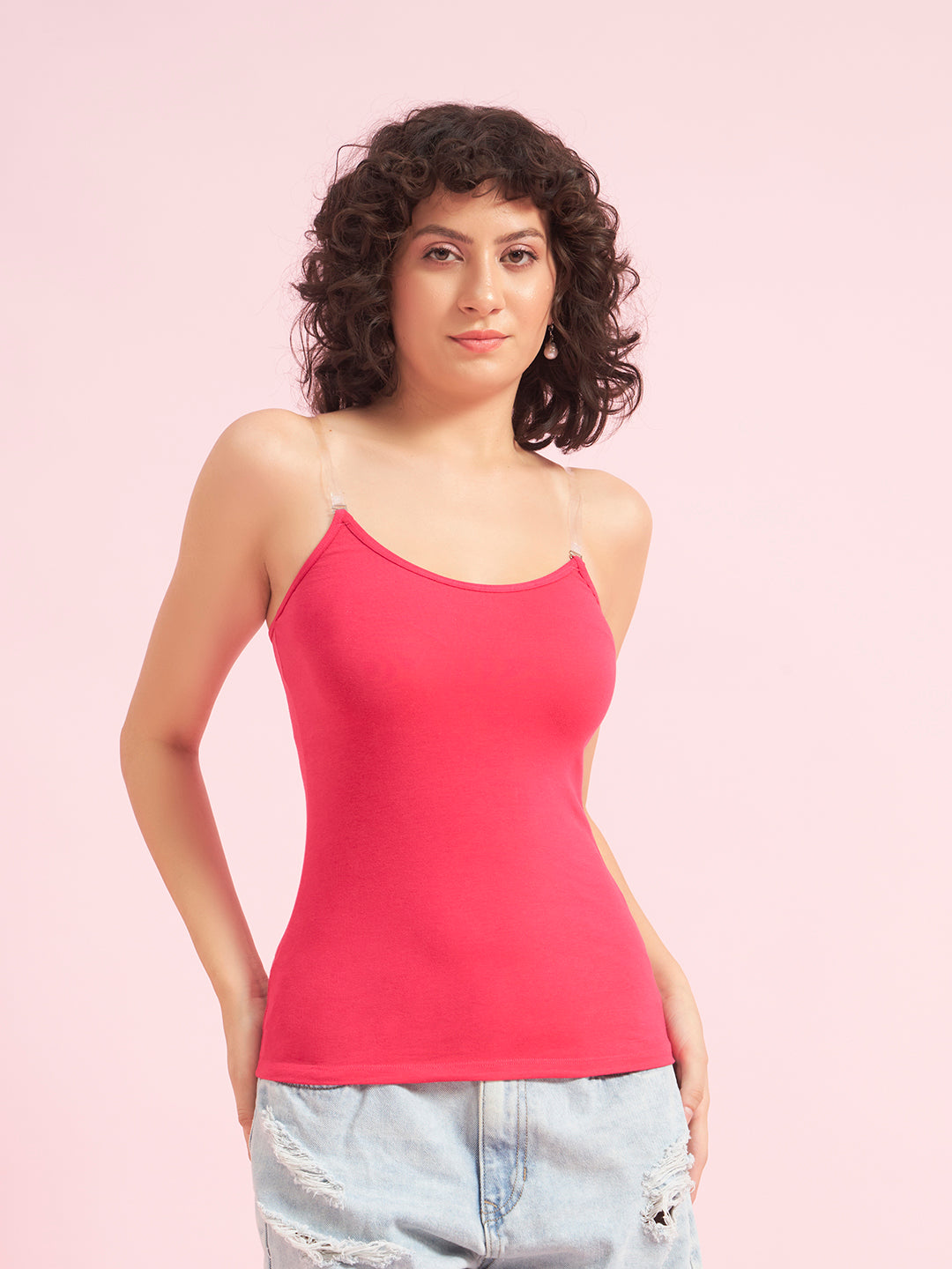 Effectinn Women’s Camisole Top – Soft Stretch Cotton Spaghetti Strap Tank(ADCM_0034)