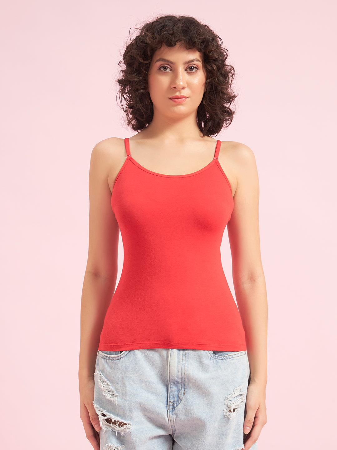 Effectinn Women’s Camisole Top – Soft Stretch Cotton Spaghetti Strap Tank(ADCM_0034)