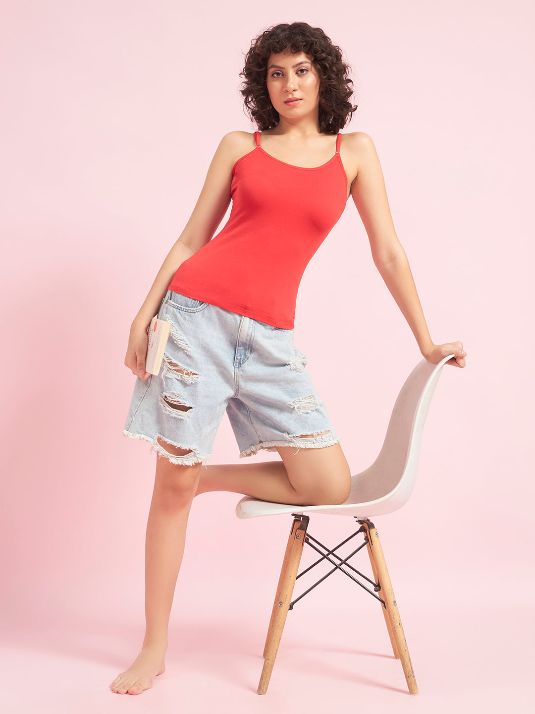 Effectinn Women’s Camisole Top – Soft Stretch Cotton Spaghetti Strap Tank(ADCM_0034)