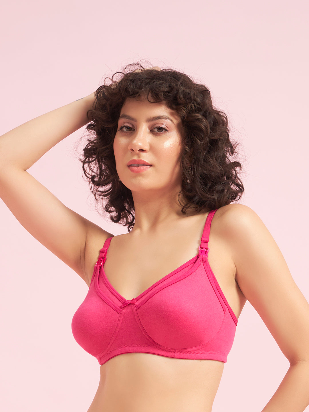 Effectinn Women’s Non-Padded Feeding Bra – Non-Wired Soft Cotton Maternity Nursing Bra
