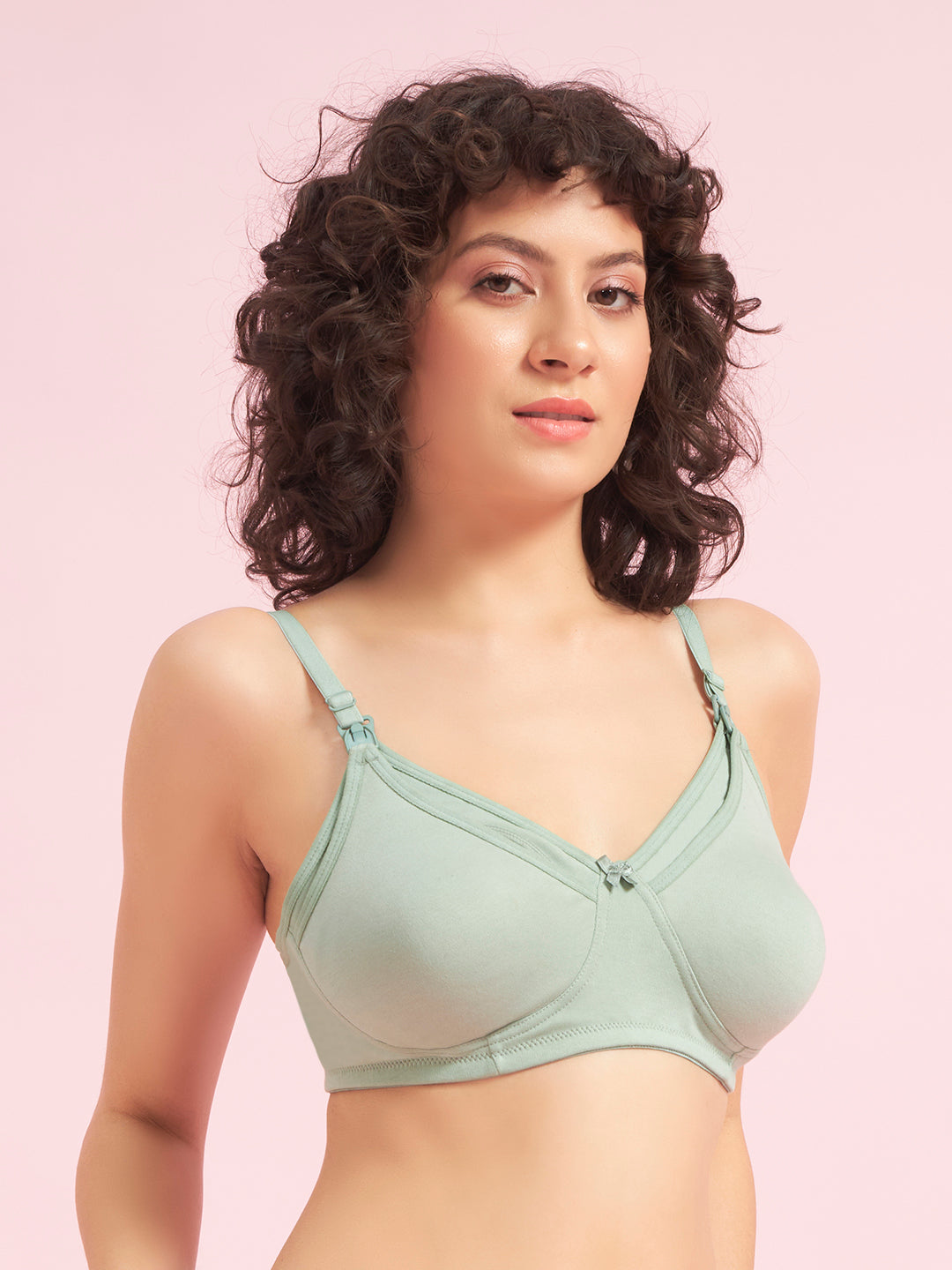 Effectinn Women’s Non-Padded Feeding Bra – Non-Wired Soft Cotton Maternity Nursing Bra