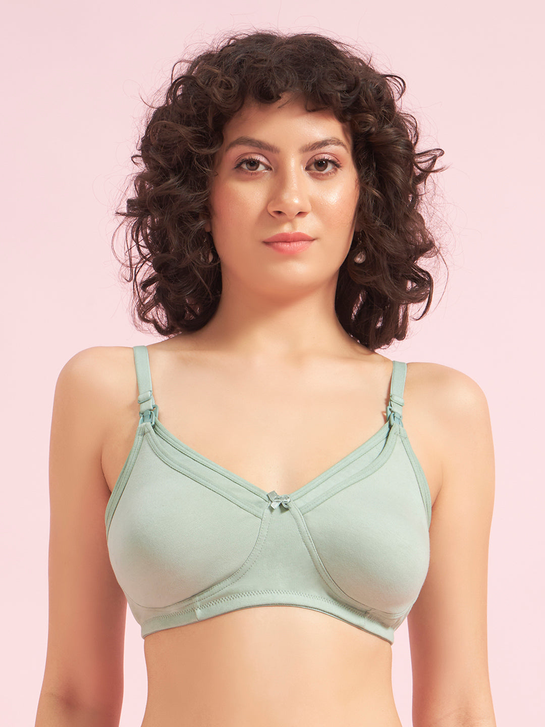 Effectinn Women’s Non-Padded Feeding Bra – Non-Wired Soft Cotton Maternity Nursing Bra