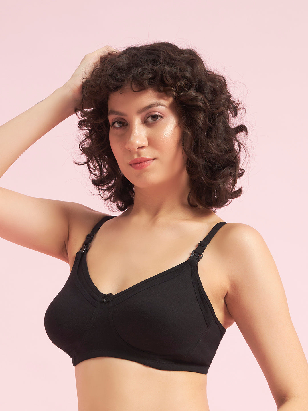 Effectinn Women’s Non-Padded Feeding Bra – Non-Wired Soft Cotton Maternity Nursing Bra