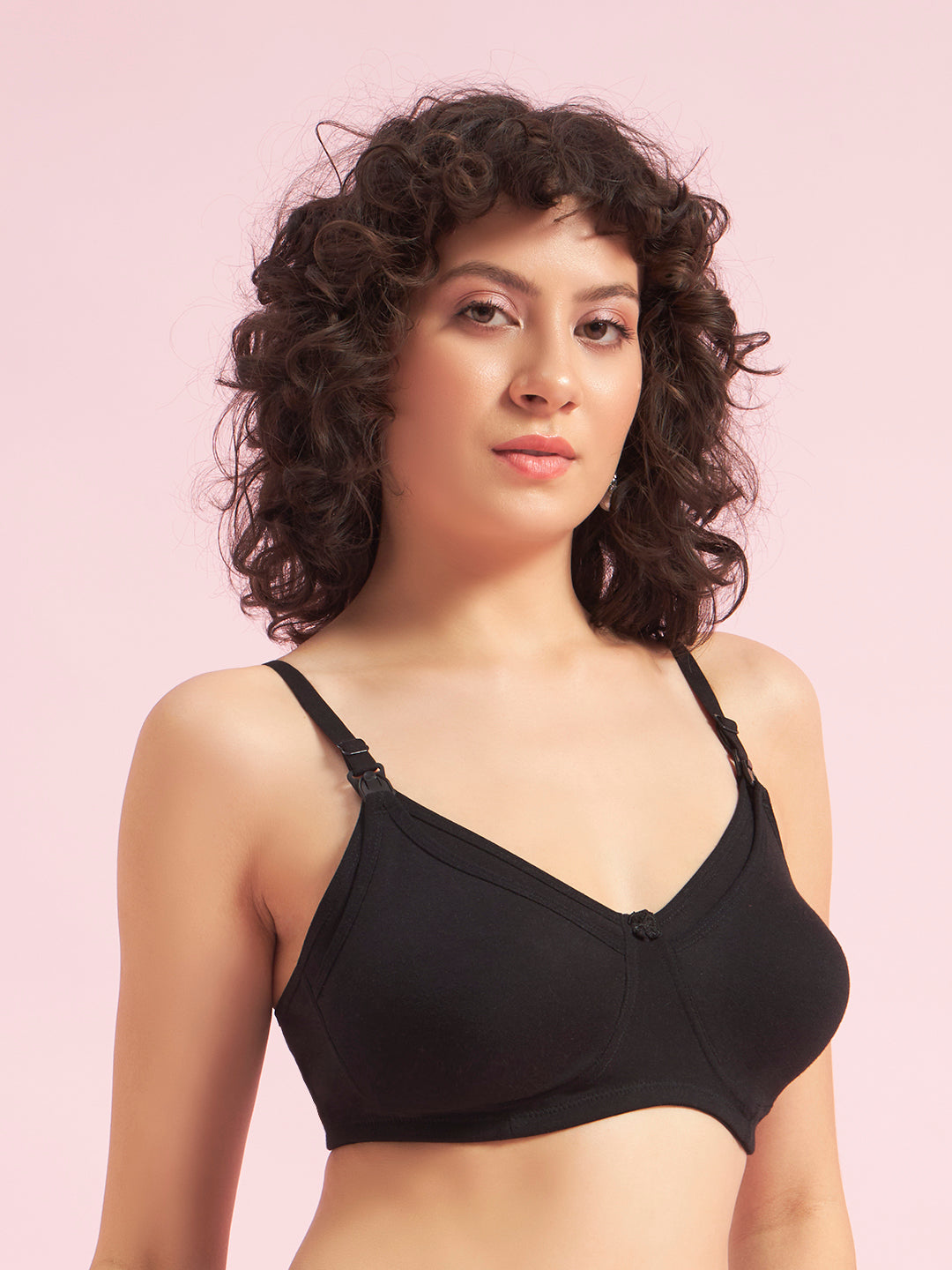 Effectinn Women’s Non-Padded Feeding Bra – Non-Wired Soft Cotton Maternity Nursing Bra