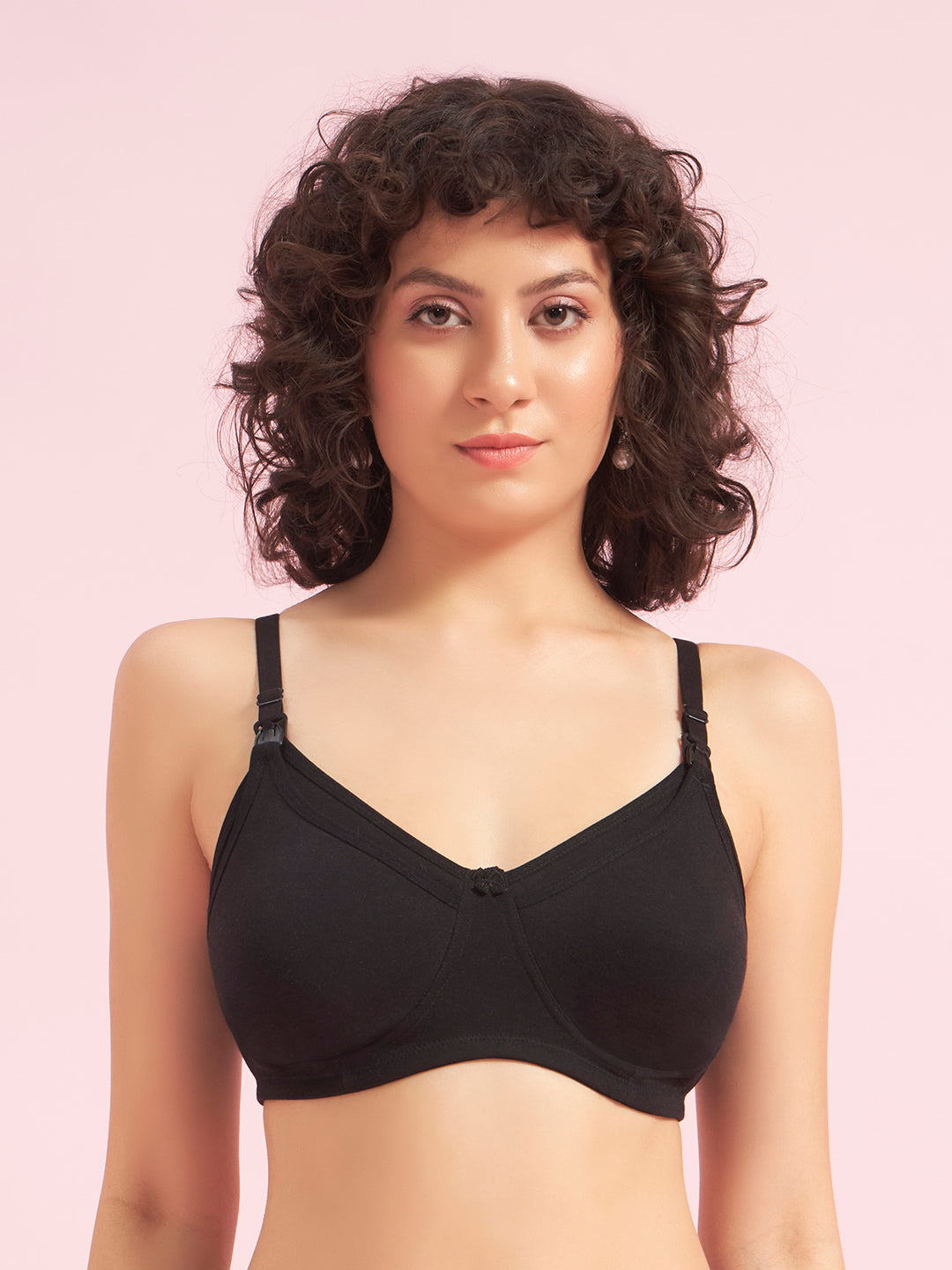 Effectinn Women’s Non-Padded Feeding Bra – Non-Wired Soft Cotton Maternity Nursing Bra