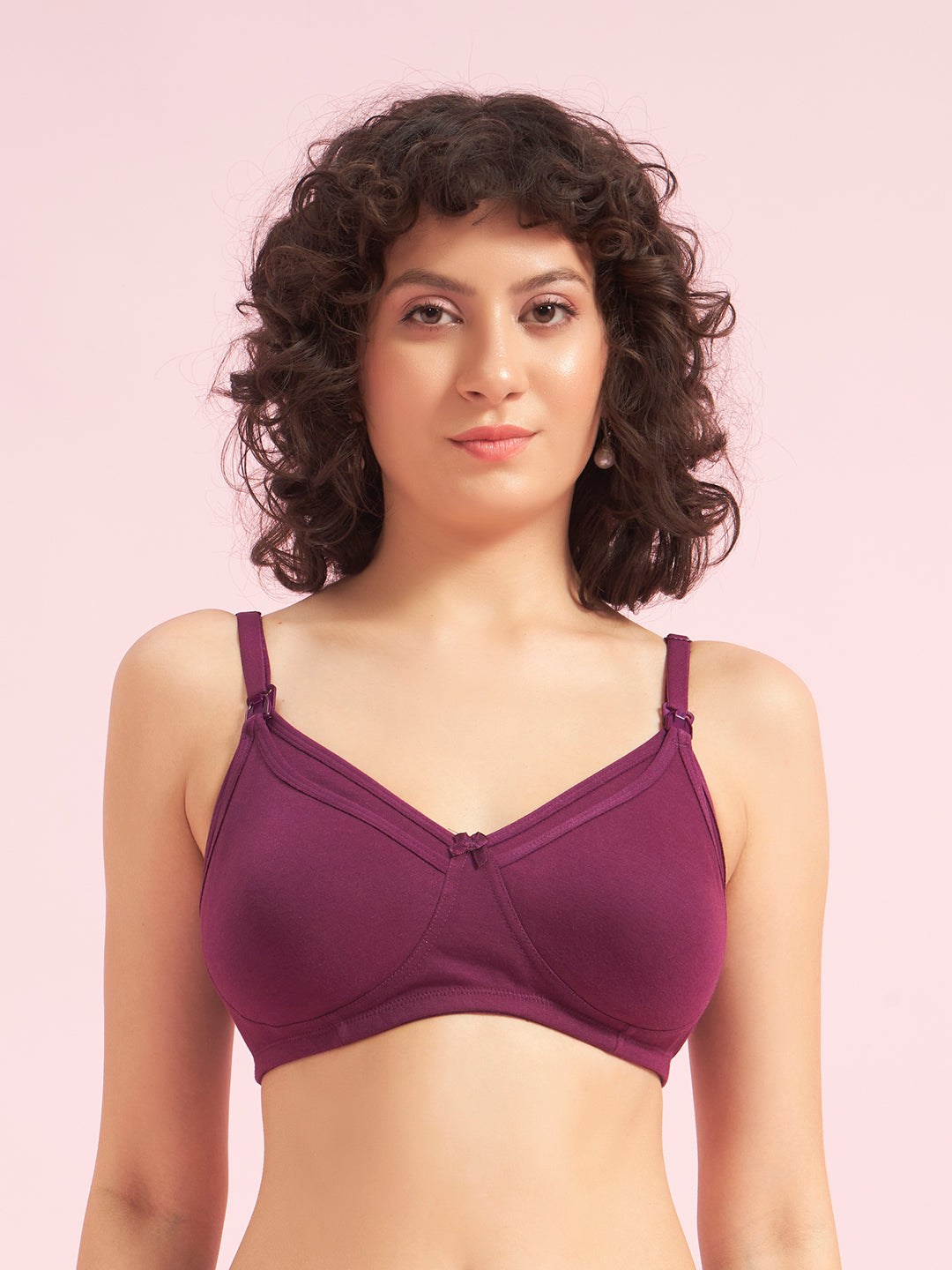 Effectinn Women’s Non-Padded Feeding Bra – Non-Wired Soft Cotton Maternity Nursing Bra