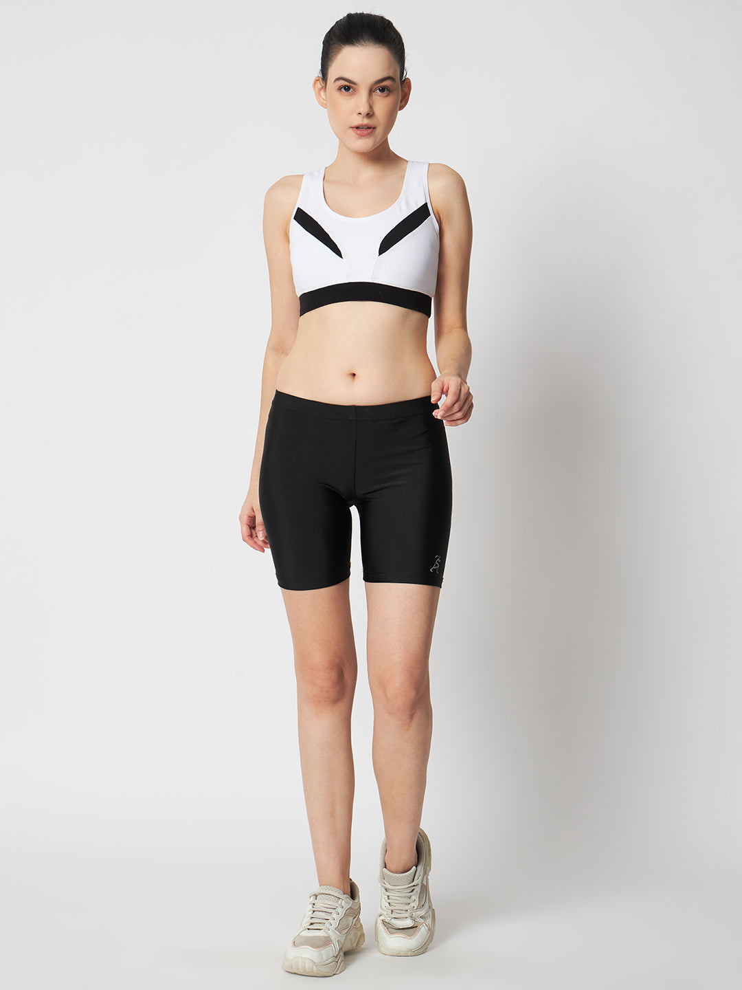 Effectinn's  CAT Sports Bra  with Removable Pads  (WHITE_BLACK)