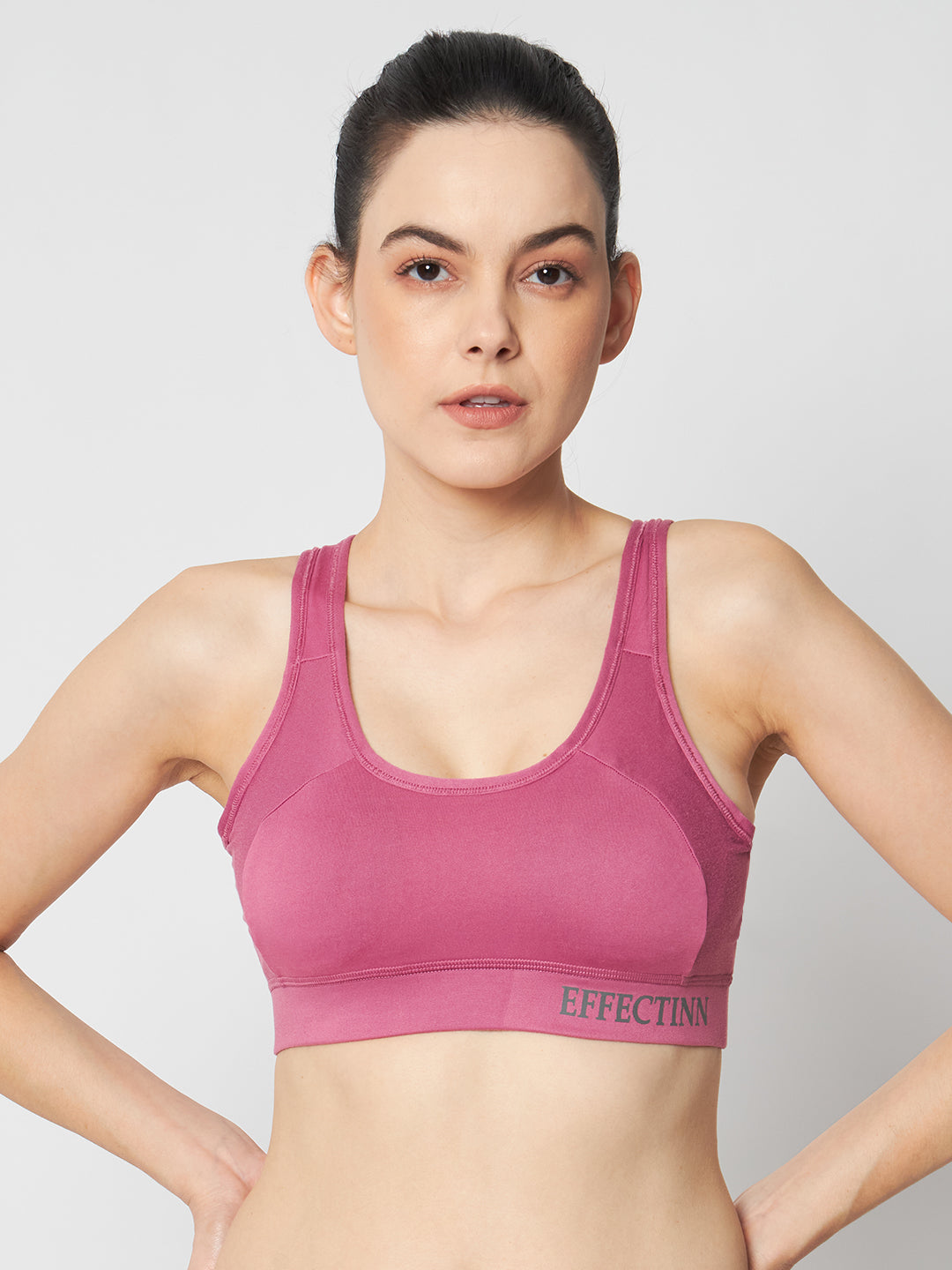 FlexFit Padded Solid Sports Bra  1272 (Erose)